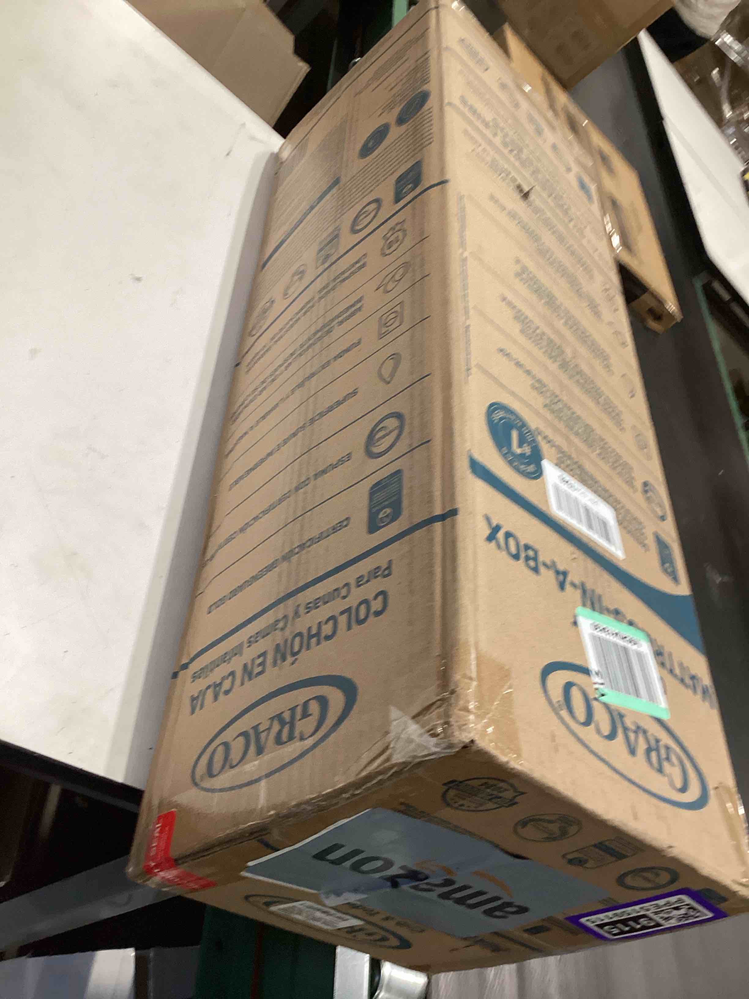 Condition photo showing Good Condition for graco premium crib & toddler mattress – greenguard gold certified, machine washable oeko-tex standard 100 certified cover with waterproof surface, fits any standard full size baby crib & toddler bed