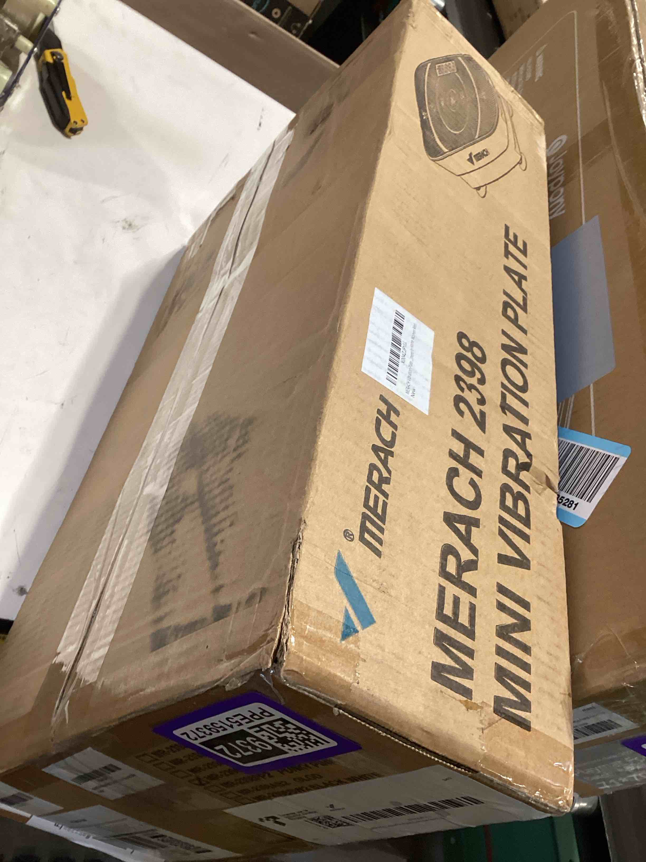 Condition photo showing Good Condition for merach vibration plate exercise machine, curved vibration plate for lymphatic drainage weight loss, vibrating plate with real-time calorie tracking on led display, workout equipment for home women men black