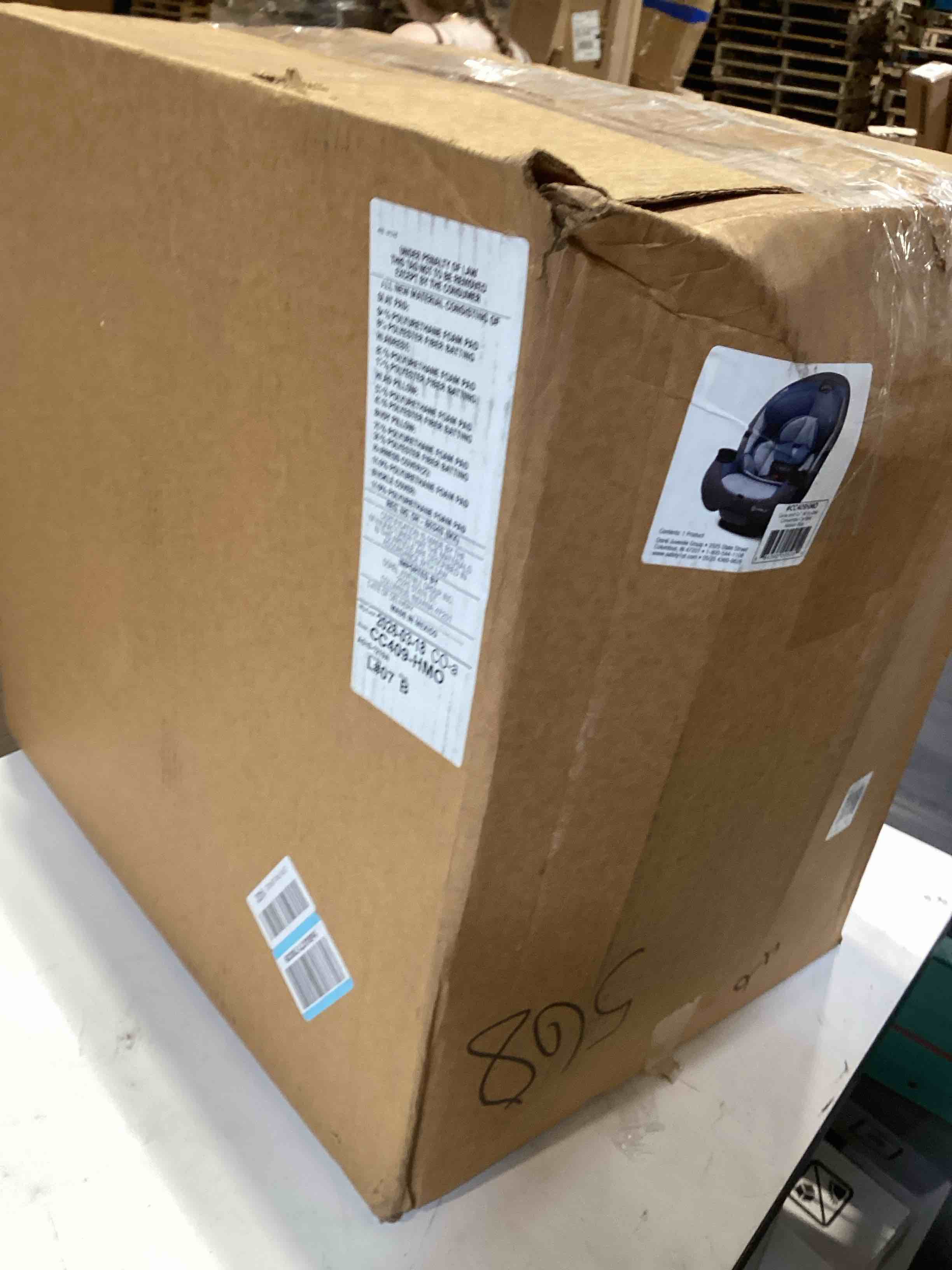 Condition photo showing Good Condition for safety 1st grow and go all-in-one slim convertible car seat, rear facing, 5-40 lbs, forward facing (30–65 lbs), high back booster seat 40-100 pounds, alaskan blue