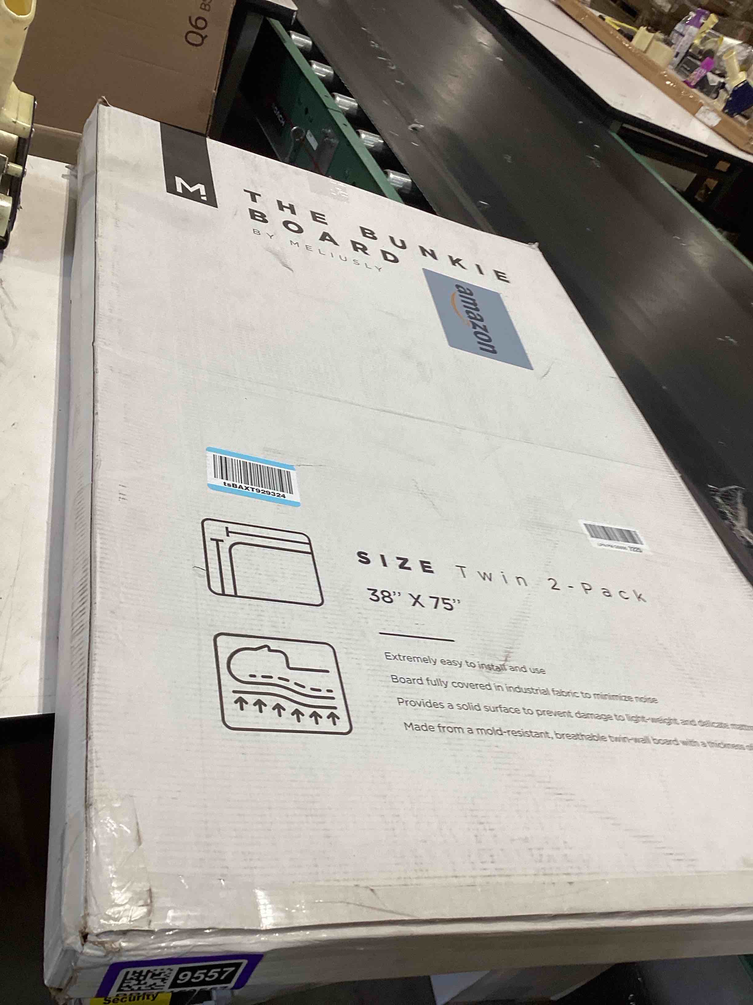 Condition photo showing Good Condition for meliusly low profile bunkie board twin size 2-pack (38x75 each) - non-slip breathable bed support board for slatted bed frame, anti-sag under bed support, noise minimizing moisture resistant twin 2-pack
