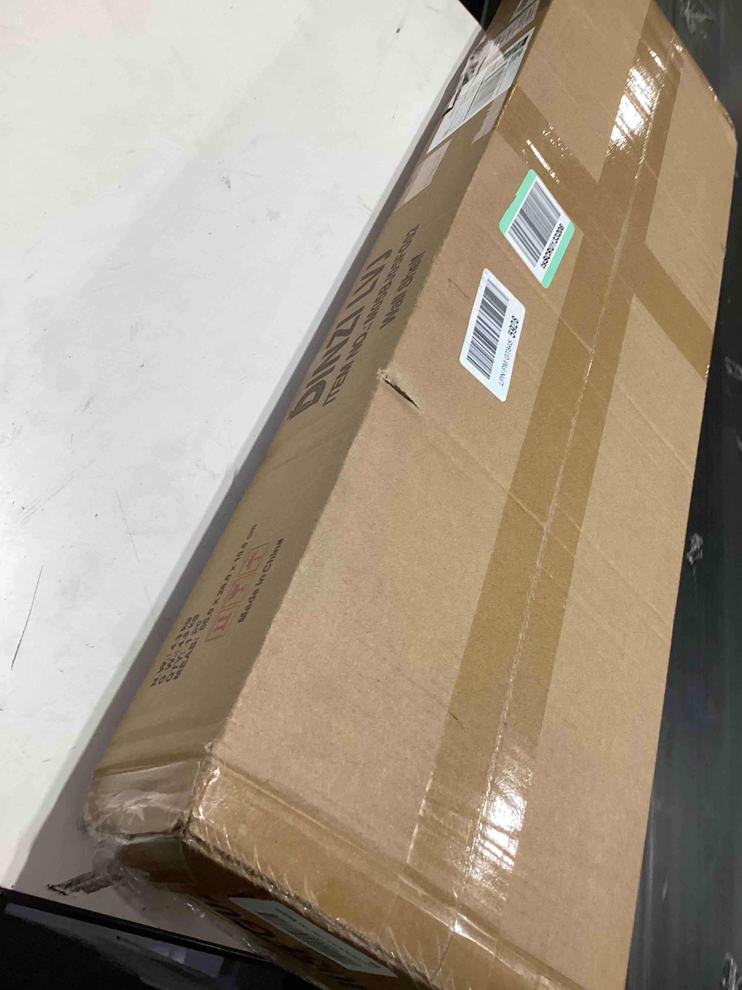Condition photo showing Good Condition for dinzi lvj long wall shelves, 31.5 inch wall mounted shelves set of 2, easy-to-install, wall storage ledges with sturdy metal brackets for living room, bathroom, bedroom, kitchen, rustic brown 31.5 inch rustic brown