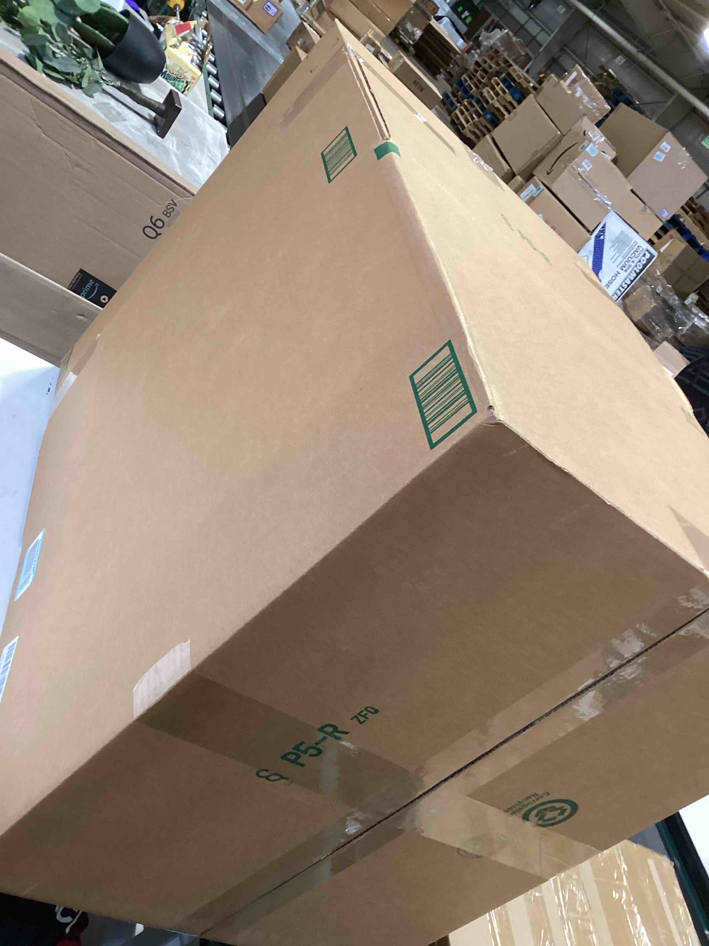 Condition photo showing As Is for scotts turf builder edgeguard dlx broadcast spreader - spreader for lawn fertilizer, weed & insect control, grass seed, and ice melt, holds up to 15,000 sq. ft. of product