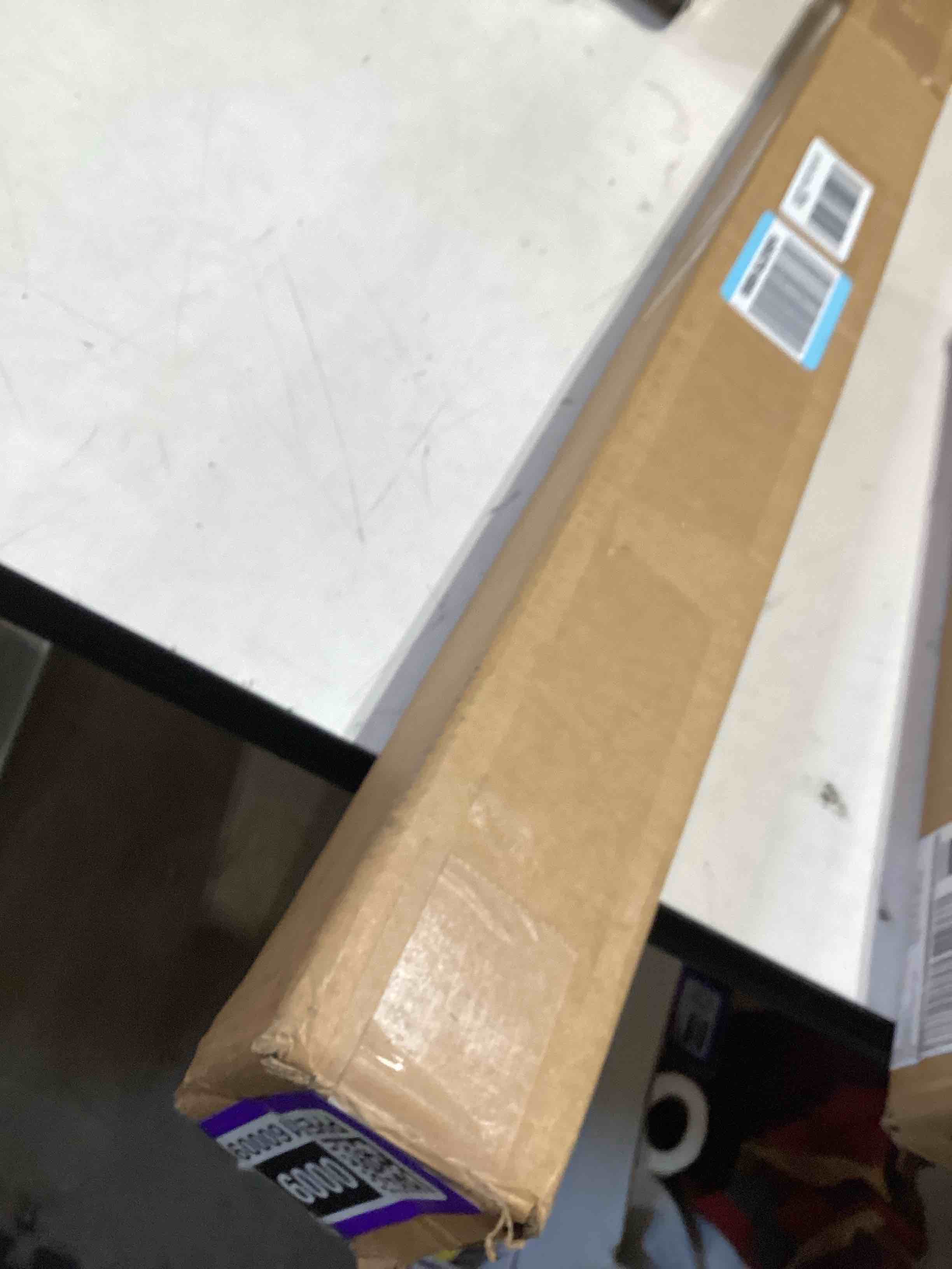 Condition photo showing Good Condition for aosky light filtering roller shades cordless blinds for windows, 1% openness free-stop shades with valance, thermal insulated fabric, uv protection, natural woven blinds?34" w x 72" h, black? black 34"w x 72"h