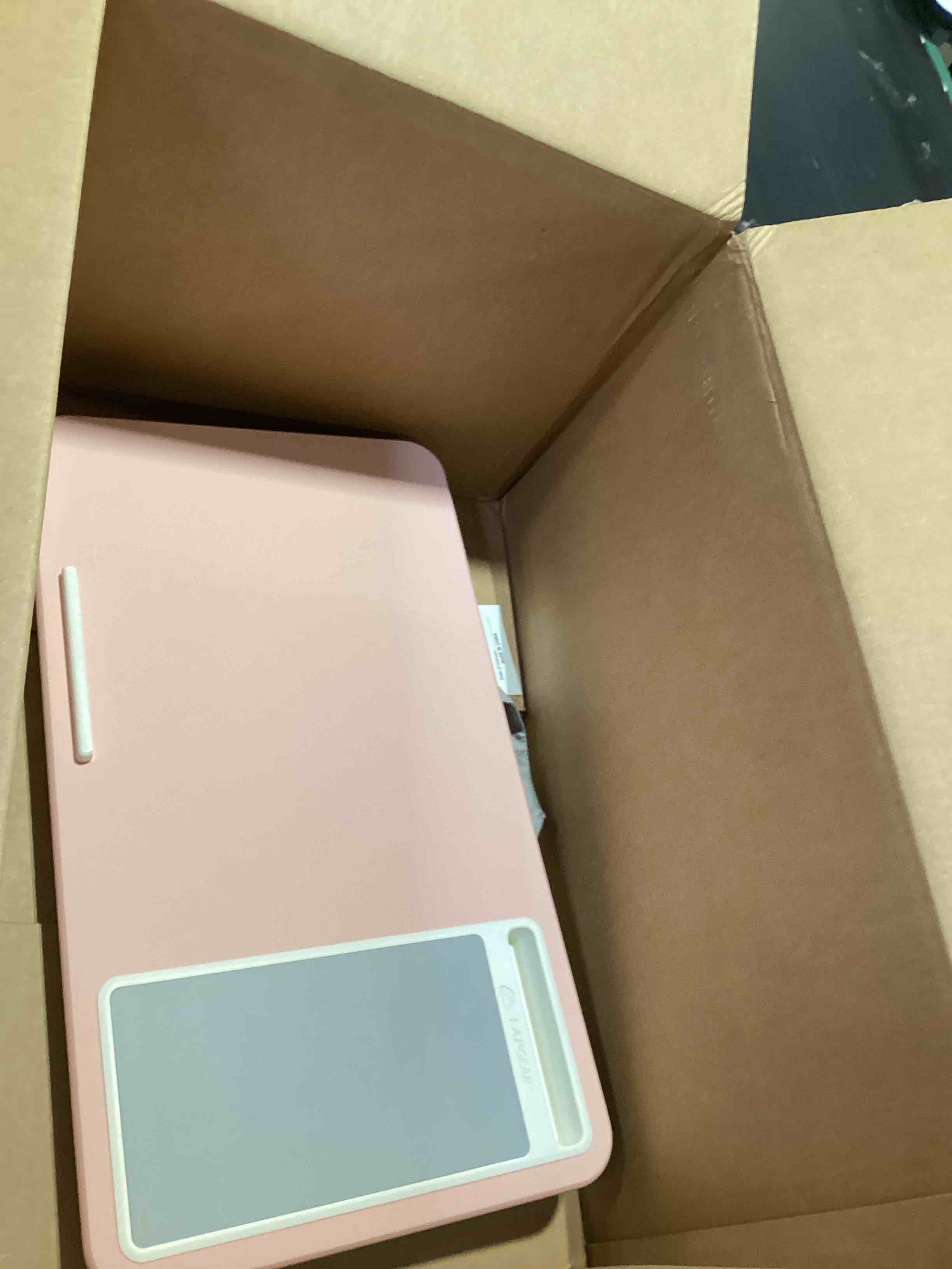 Condition photo showing Good Condition for lapgear home office lap desk with device ledge, mouse pad, and phone holder - pink - fits up to 15.6 inch laptops - style no. 91584 home office w/device ledge blush pink