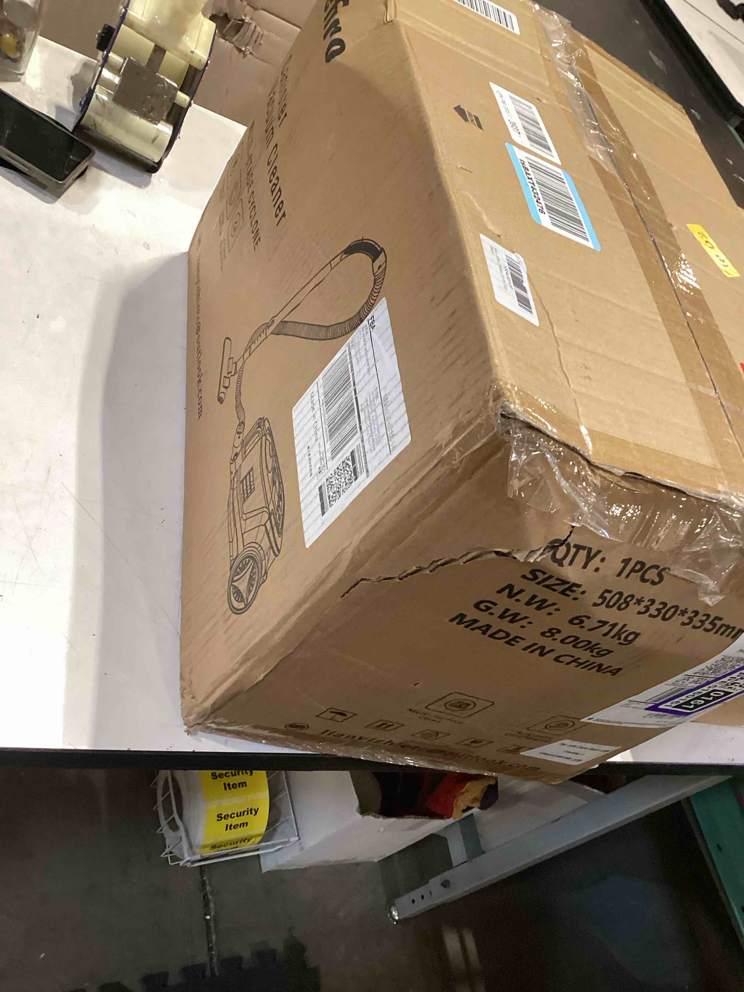Condition photo showing Good Condition for not tested….zefiro max 1600w multi-surface bagless canister vacuum cleaner, 40kpa suction, lightweight corded canister vacuum, hepa filter, auto cord rewind, floors, carpets, pet hair, home apartment silver