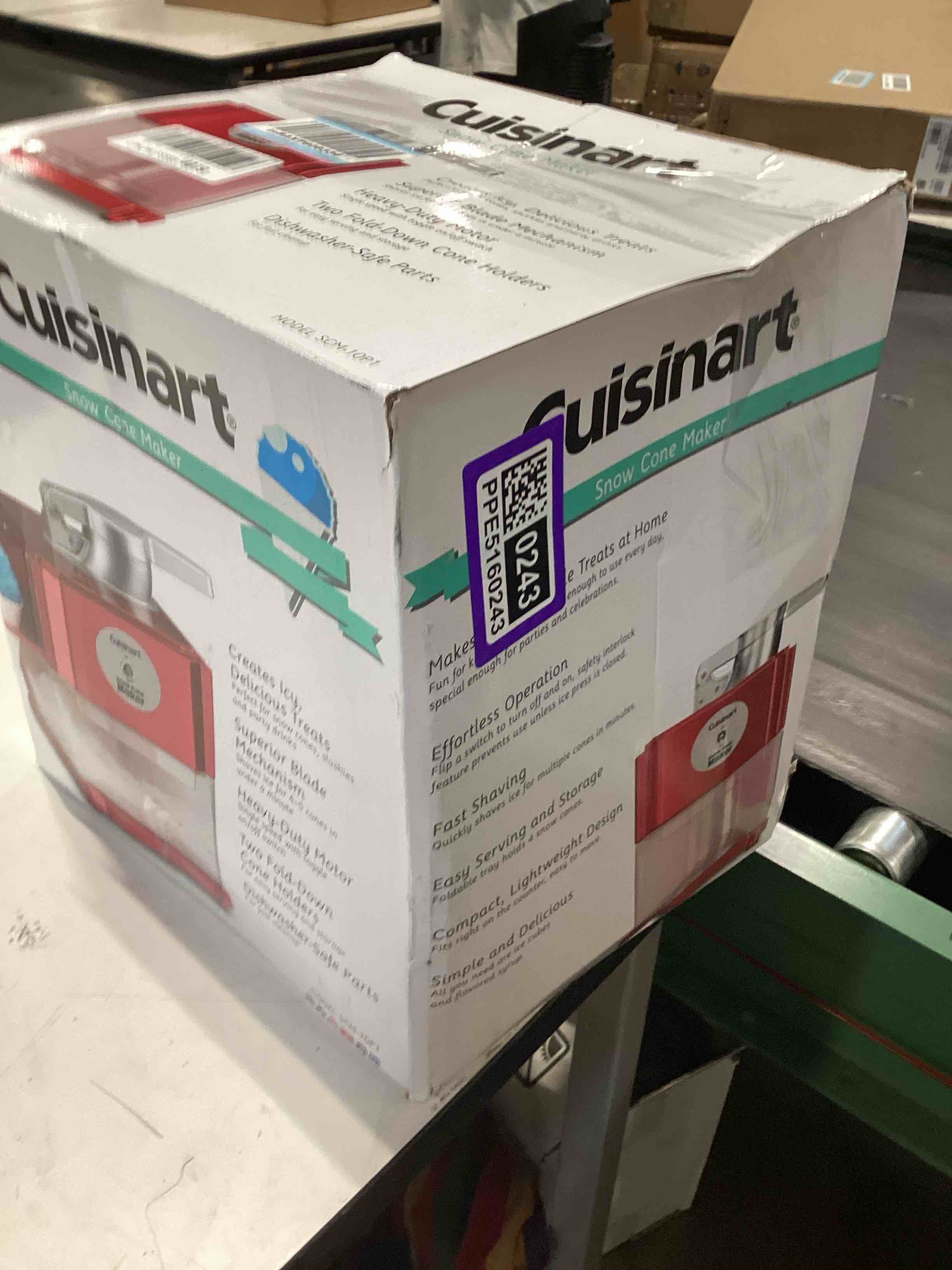 Condition photo showing As Is for cuisinart scm-10 snow cone maker
