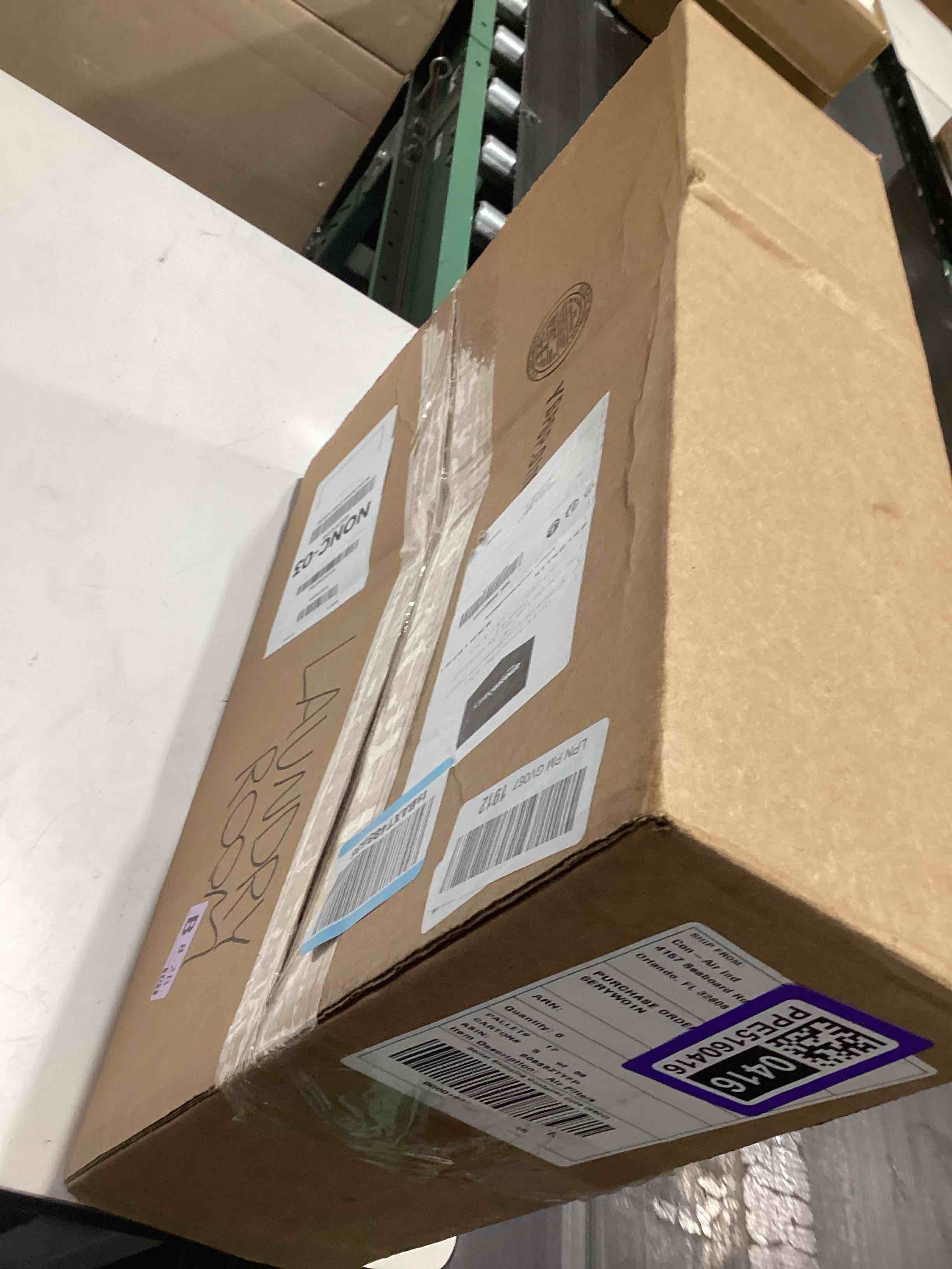 Condition photo showing As Is for amazon basics 16x20x1 air filter 6-pack, merv 8 ac furnace filters, allergy control, removes dust, lint and pollen, electrostatic (actual size: 15.75" x 19.75" x 0.75")
