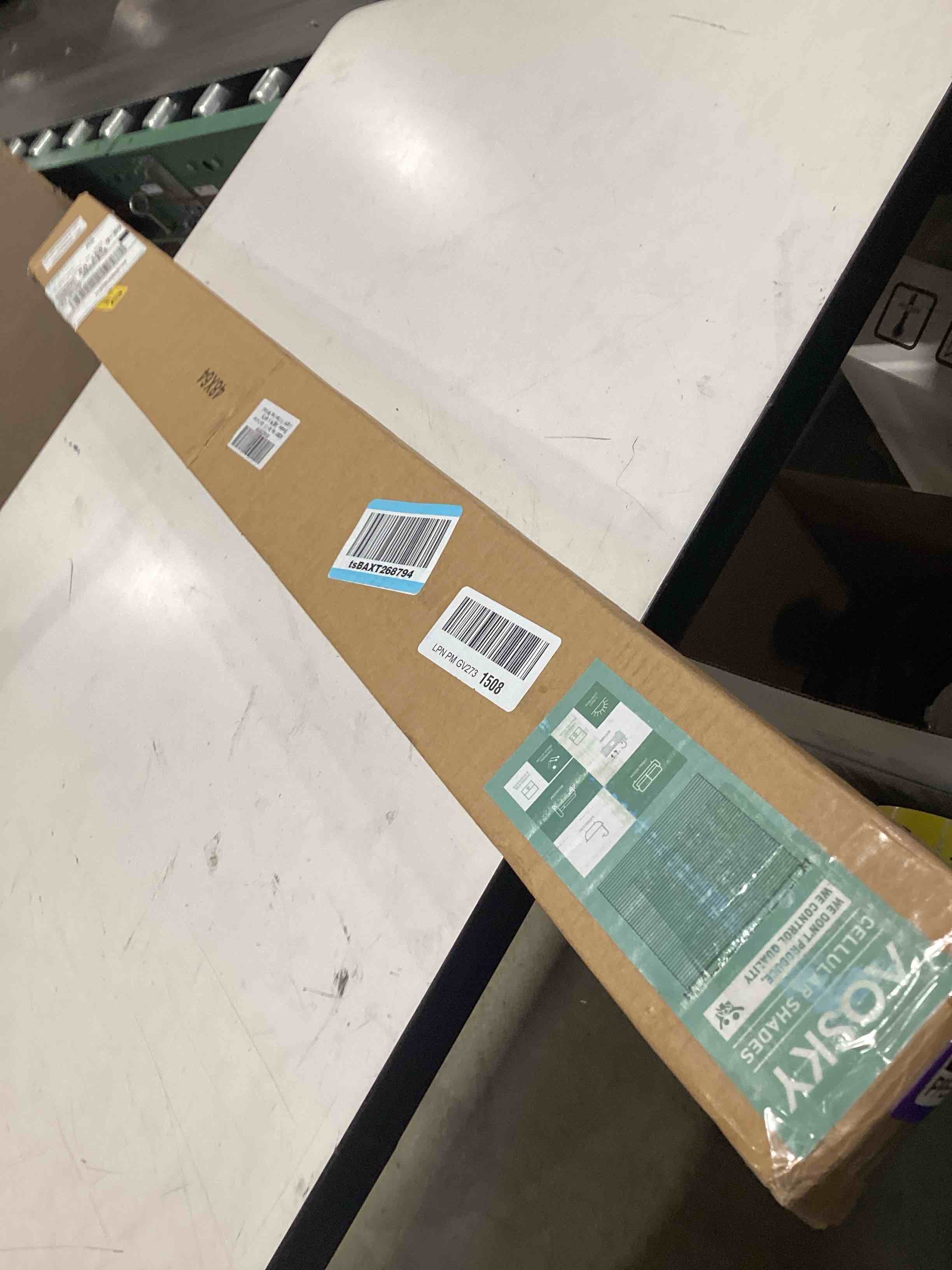 Condition photo showing Good Condition for similar to…aosky no tools no drill cordless cellular shades blinds for indoor windows, light filtering thermal insulated honeycomb window blinds shades for living room bedroom, 34" w x 48" h, white