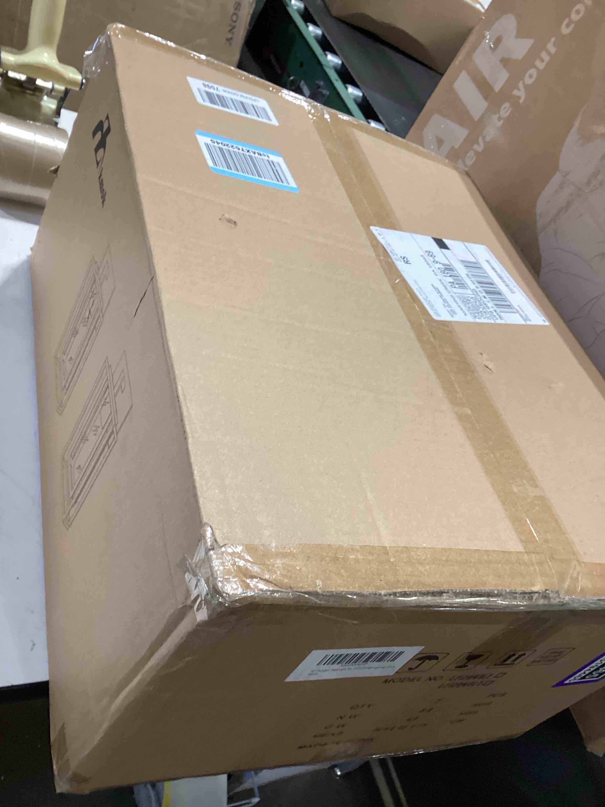 Condition photo showing Good Condition for 18" outdoor wall light fixtures waterproofed exterior lantern w/sturdy rectangular double cage in satin black&clear tempered glass,sconce mounted for house patio,front door,porch,garage lighting 2pack 18-inch satin black