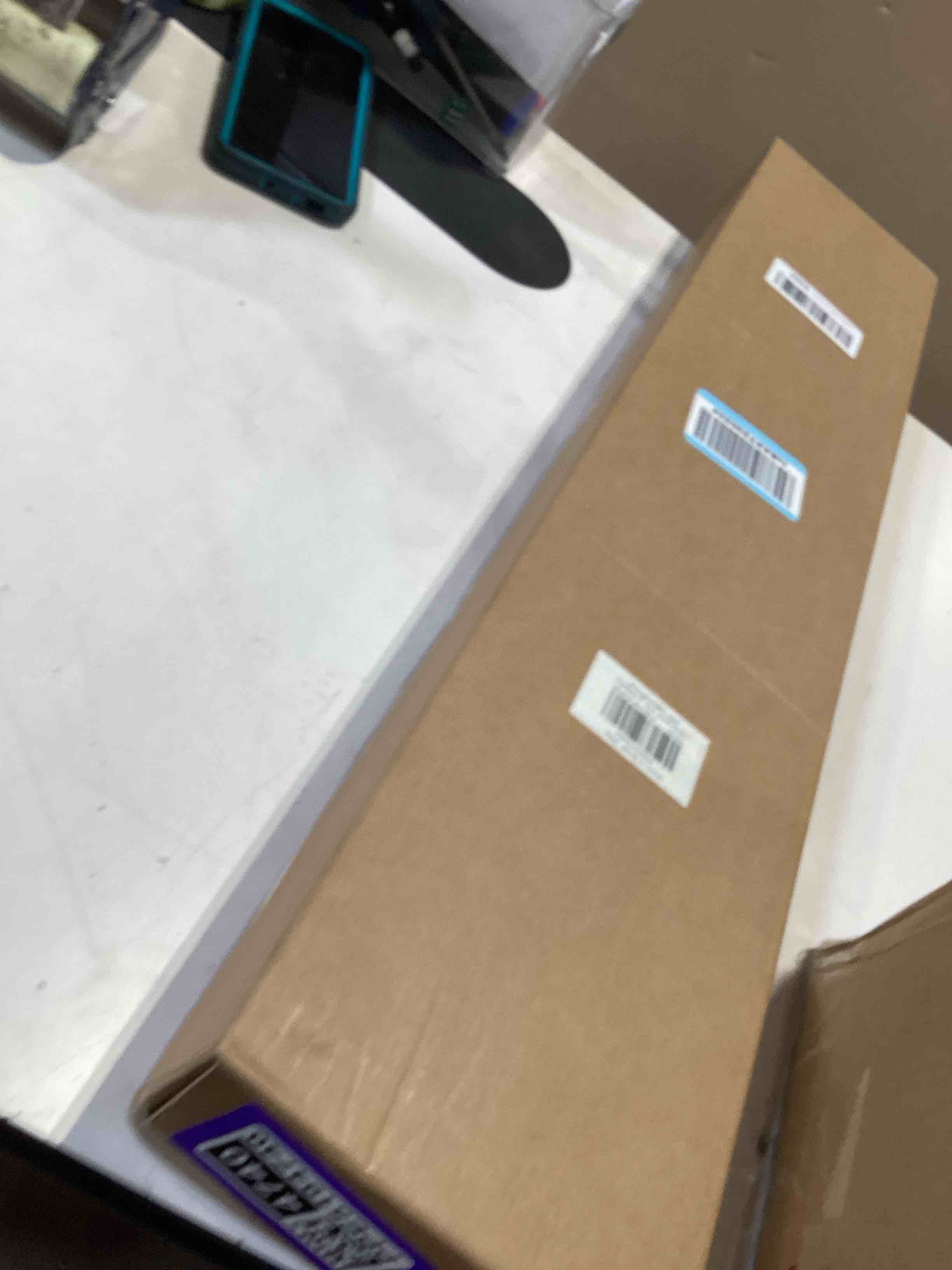 Condition photo showing Good Condition for lazblinds 2-inch cordless faux wood blinds with royal valance, room darkening horizontal window blinds, inside mount blinds for windows - fit for window 28.875" w x 36" h - white white 28 7/8"w x 36"h