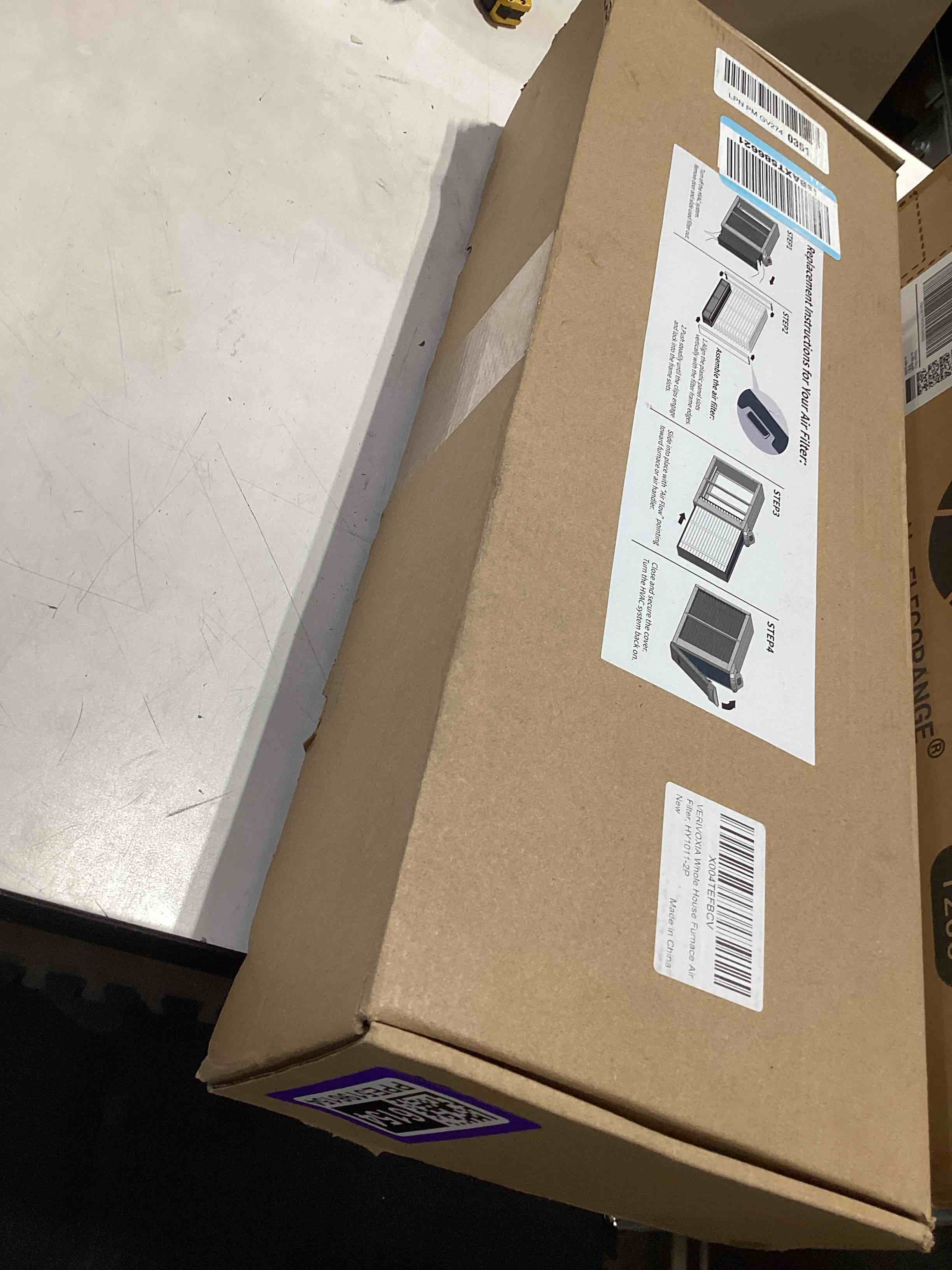 Condition photo showing Good Condition for 2-pack 20x20x4 replacement air filter for honeywell fc100a1011, lennox x0585 merv 13 allergy & dust defense, pleated hvac ac furnace filters(actual size: 19.94 x 19.75 x 4.38 inches)