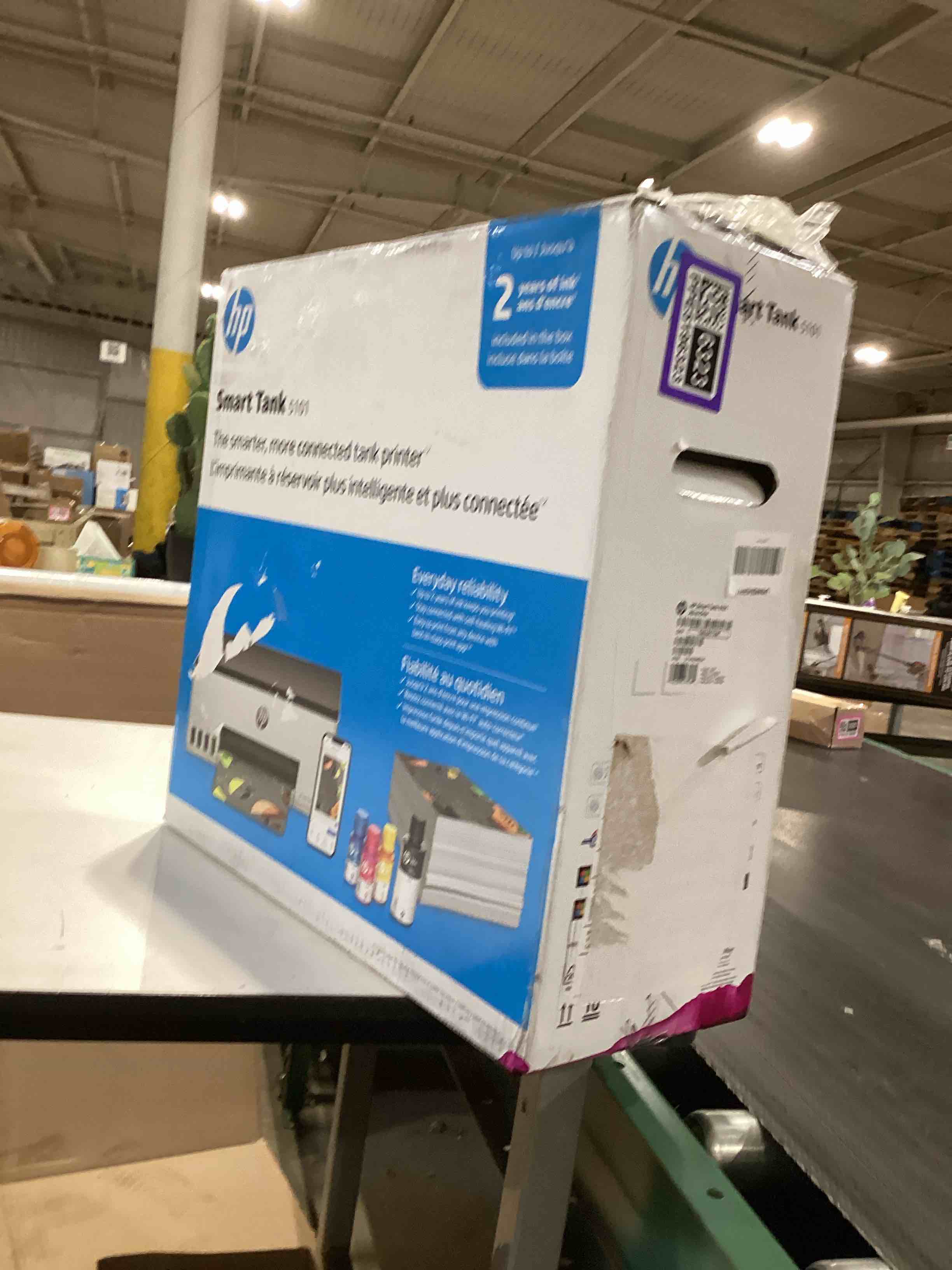 Condition photo showing As Is for hp smart tank 5101 wireless all-in-one refillable printer, scanner, copier with 2 years of ink included, wireless printer-for-home use an ecotank alternative (1f3y0a)