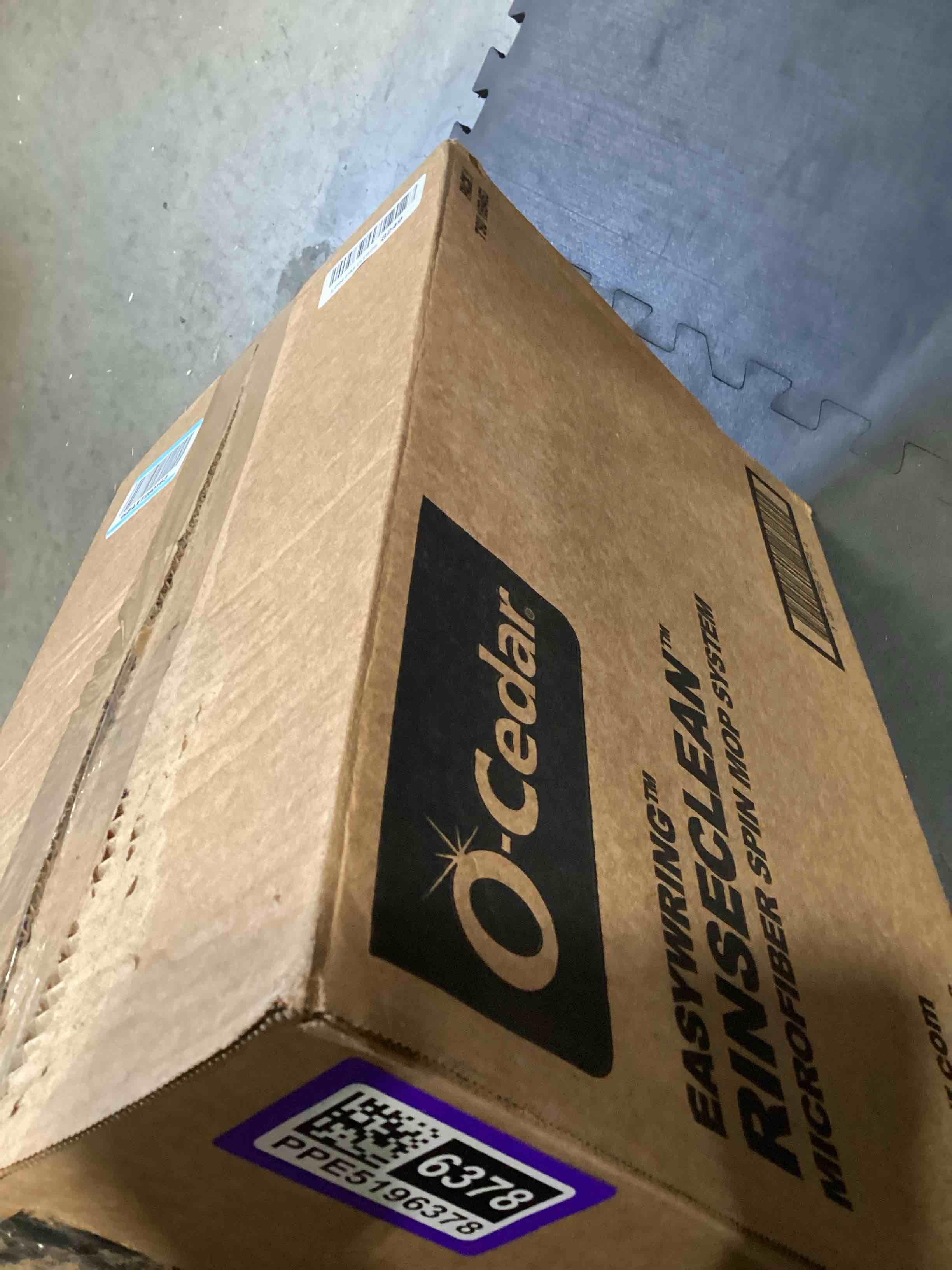 Condition photo showing As Is for o-cedar rinseclean spin mop & bucket system | clean with clean water | removes 99% of bacteria