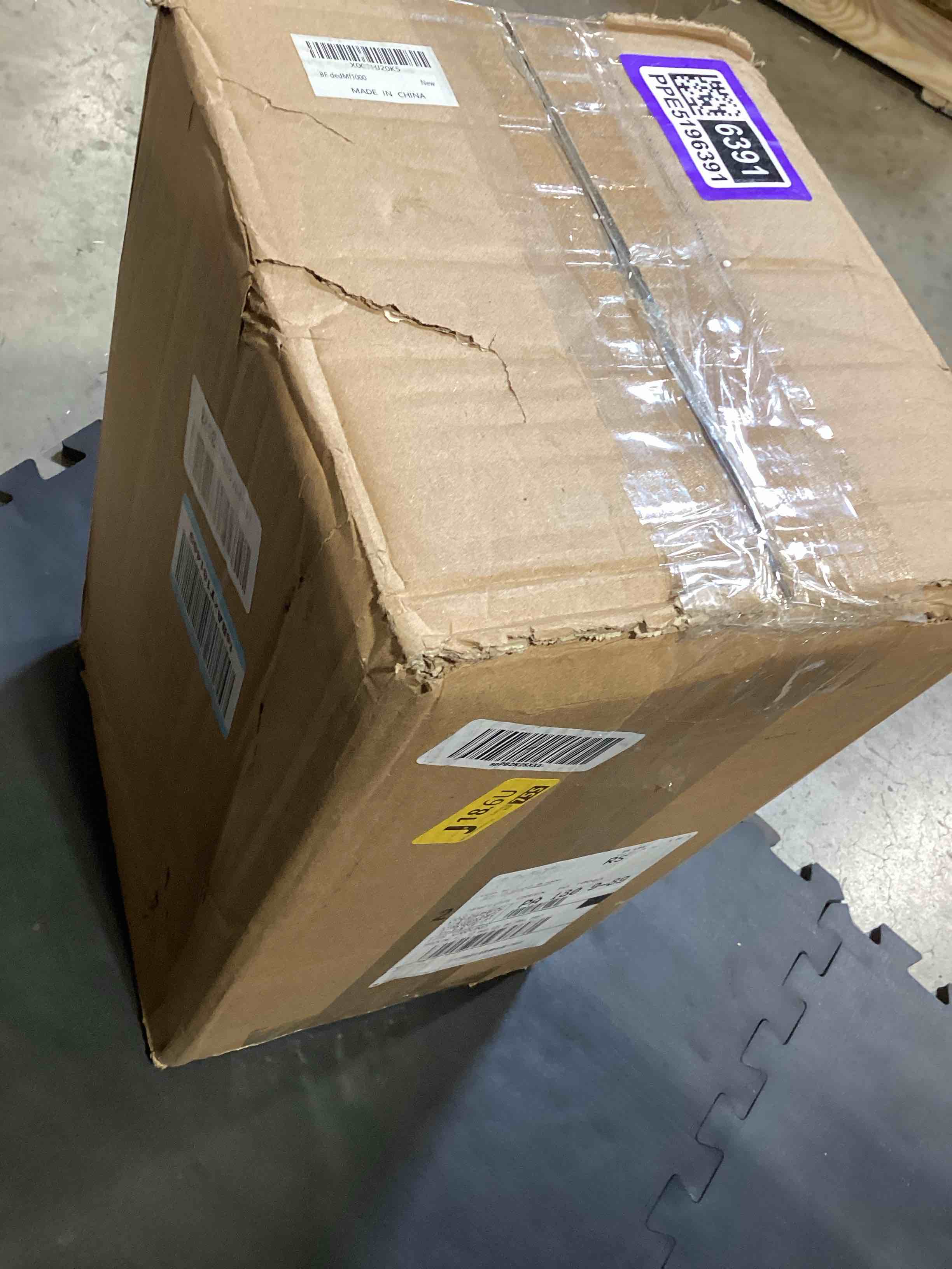 Condition photo showing As Is for electric grain mill 1000g high-speed grain spice herb grinder 2600w dry grinder machine 304 stainless steel superfine powder high-speed grain mill 36000r/min for kitchen home and commercial