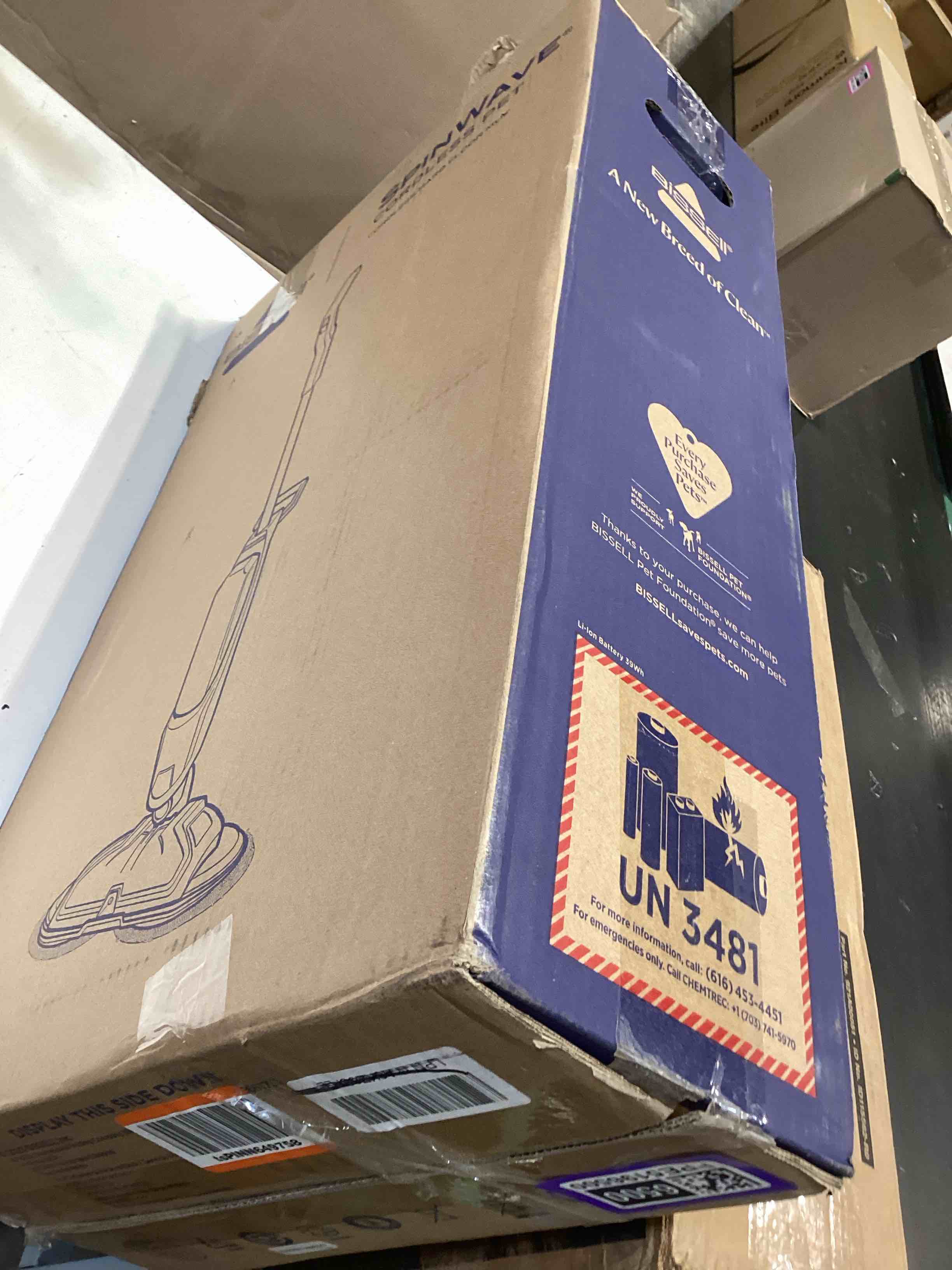 Condition photo showing As Is for bissell® spinwave cordless pet hard floor spin mop cleaner 18v with washable mop pads for sealed hard floors, 23157