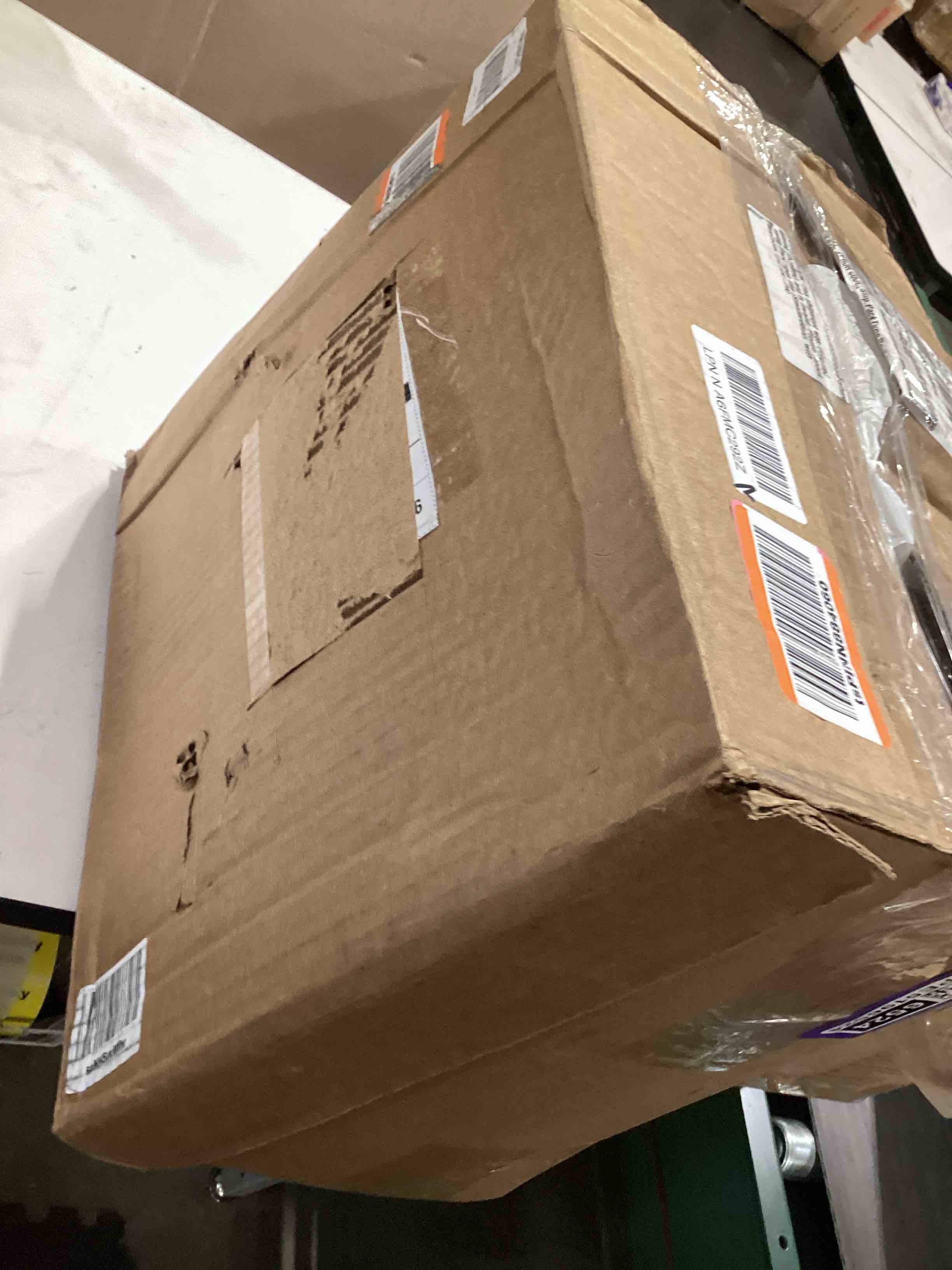 Condition photo showing As Is for vevor 2500g electric grain mill grinder, high speed 3400w commercial spice grinders, stainless steel pulverizer powder machine, for dry grains spices cereals coffee corn pepper, swing type 2500g silver