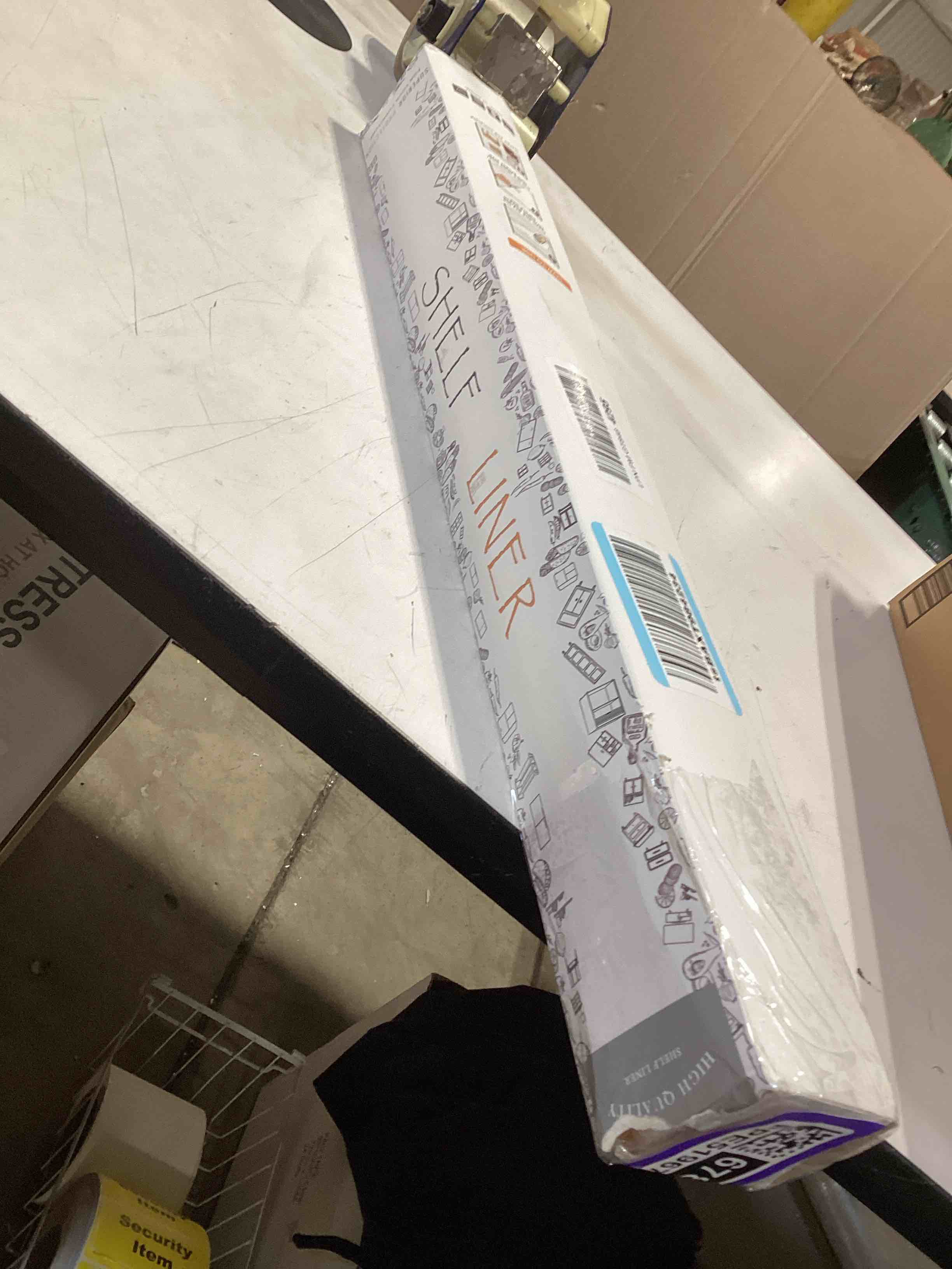 Condition photo showing Good Condition for cooyes shelf liners for kitchen cabinets refrigerator liners waterproof & oil-proof kitchen cupboard liner drawer mats eva material non adhesive fridge liner for shelves transparent geometric leaf 23.6"w x 236"l