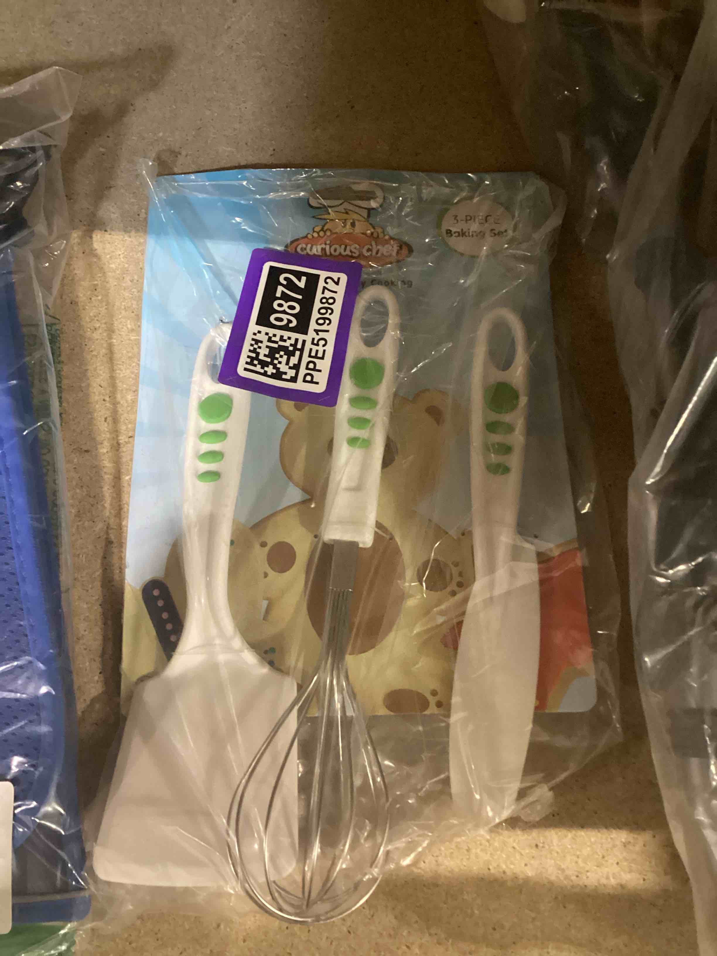 Condition photo showing Brand New for curious chef children s 3-piece baking tool set