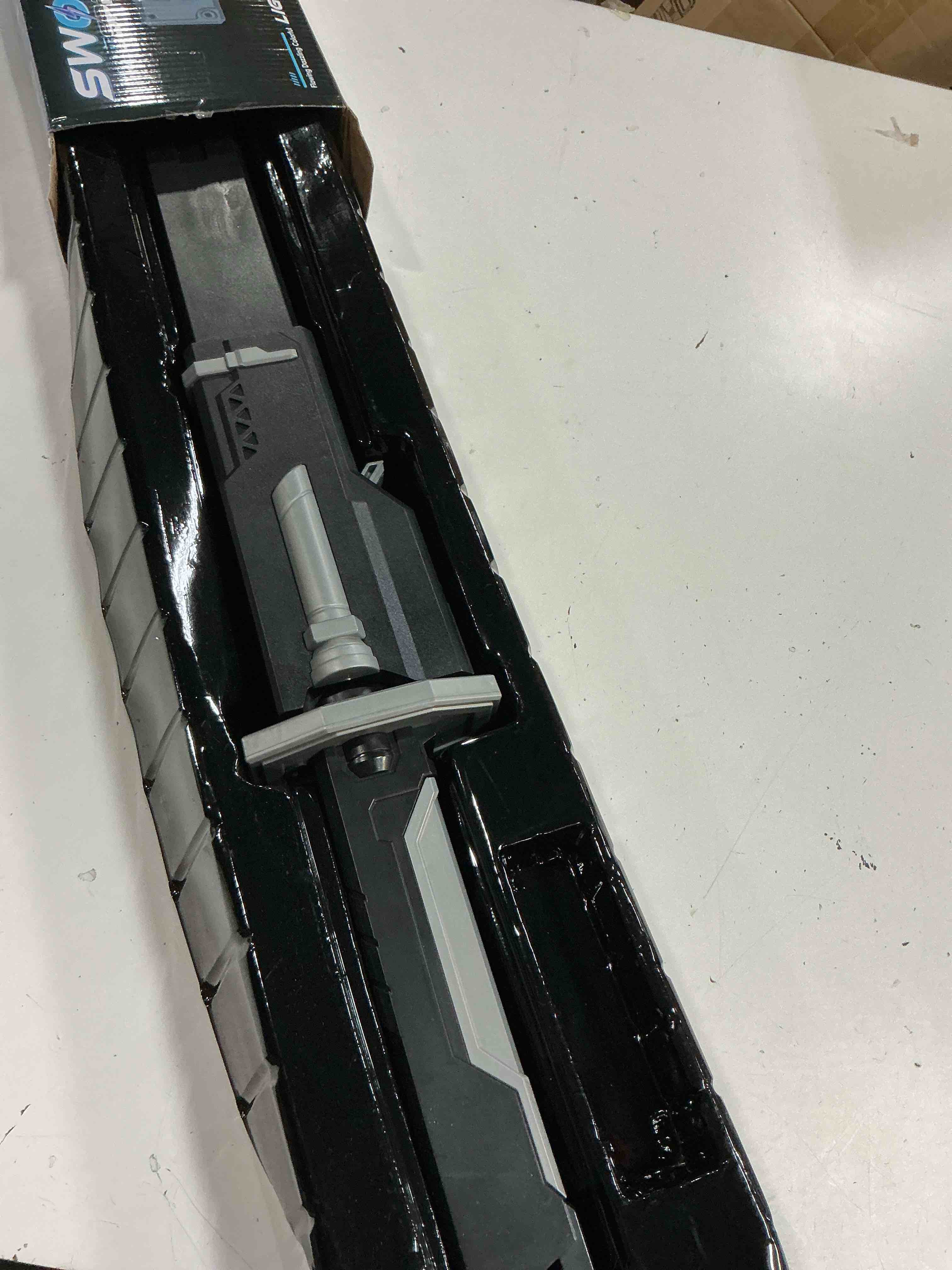 Condition photo showing Good Condition for cyberpunk neon sword | 31.5" spark blade w/hit sensor sound & fog | type-c rechargeable | for rave, cosplay & display (ash-gray)