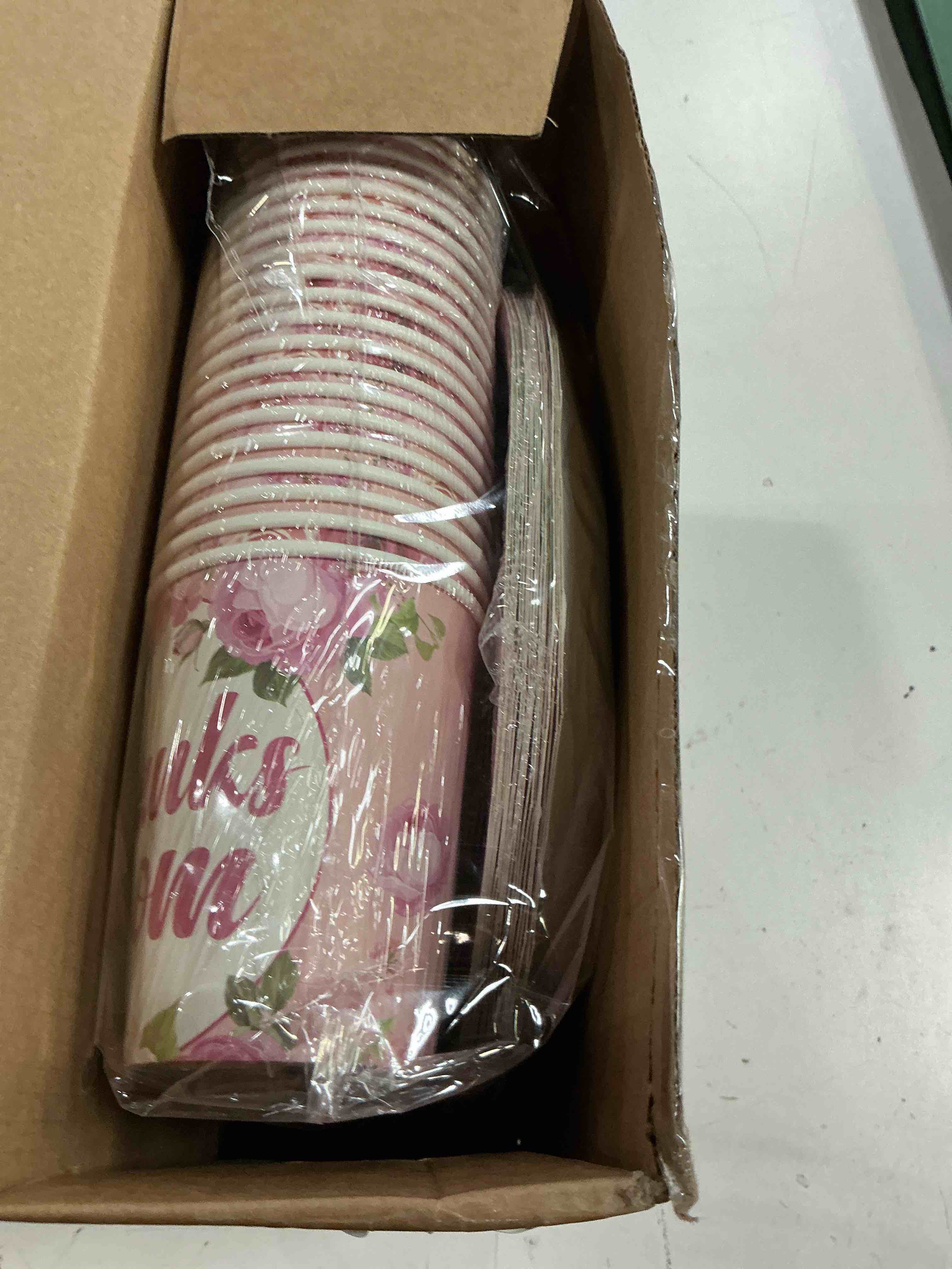 Condition photo showing New/Like New for jenaai 166 pcs happy mother's day party supplies decorations include happy mother's day banner disposable plates napkins forks cups knives spoons balloons for mom party dinner decoration