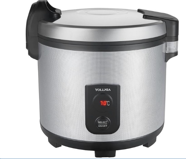 55 raw/110 cup commercial rice warmer(not rice cooker) portable 18.1qt big rice warmer / 122?- 178? adjustable temperature/ 130w/ non-stick inner pot 20l rice warmer
