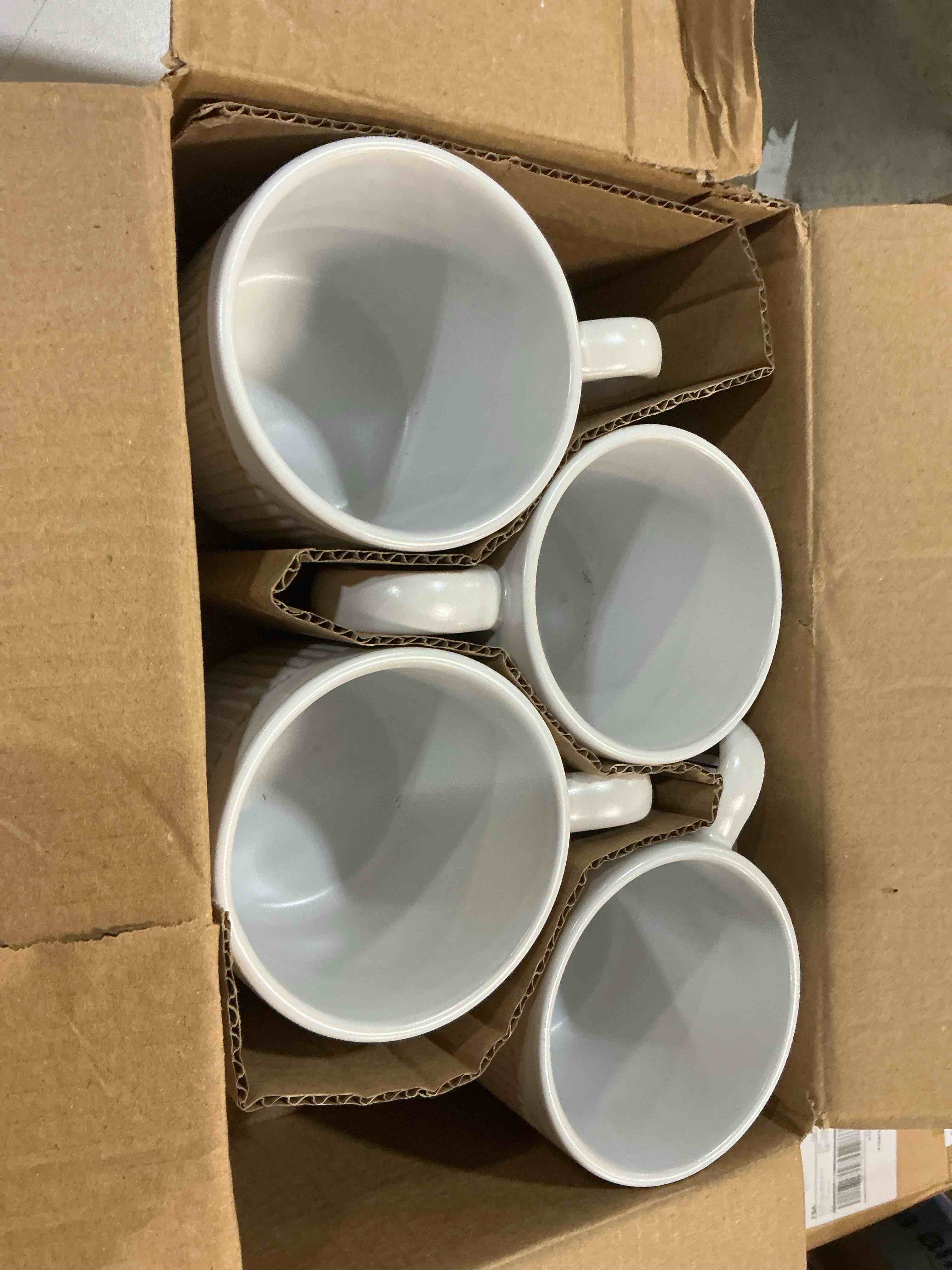 Condition photo showing New/Like New for 16 piece dinnerware set key west - plates, bowls, and mugs set for 4 - chip and scratch resistant, microwave and dishwasher safe tableware, 16 pieces ribbed dishes