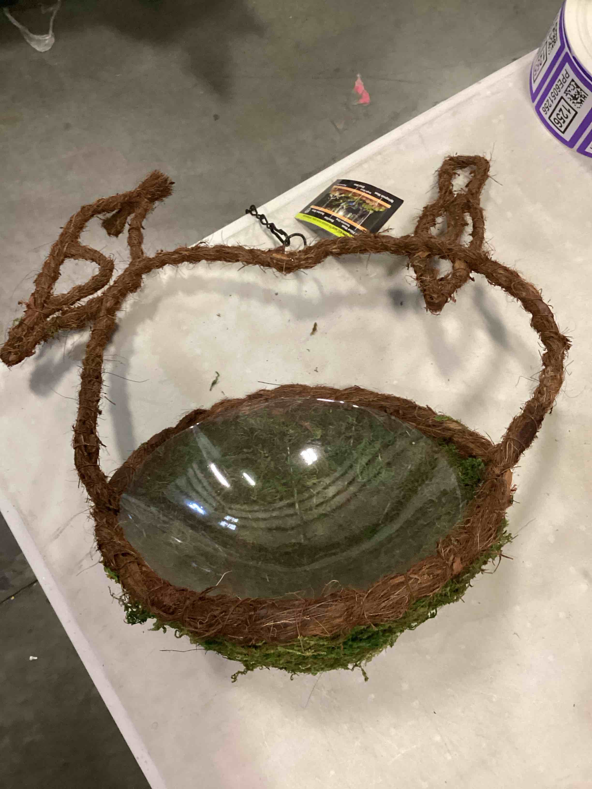 Condition photo showing New/Like New for SuperMoss (56903) Woven Bird Feeder, 9.5", Sparrow