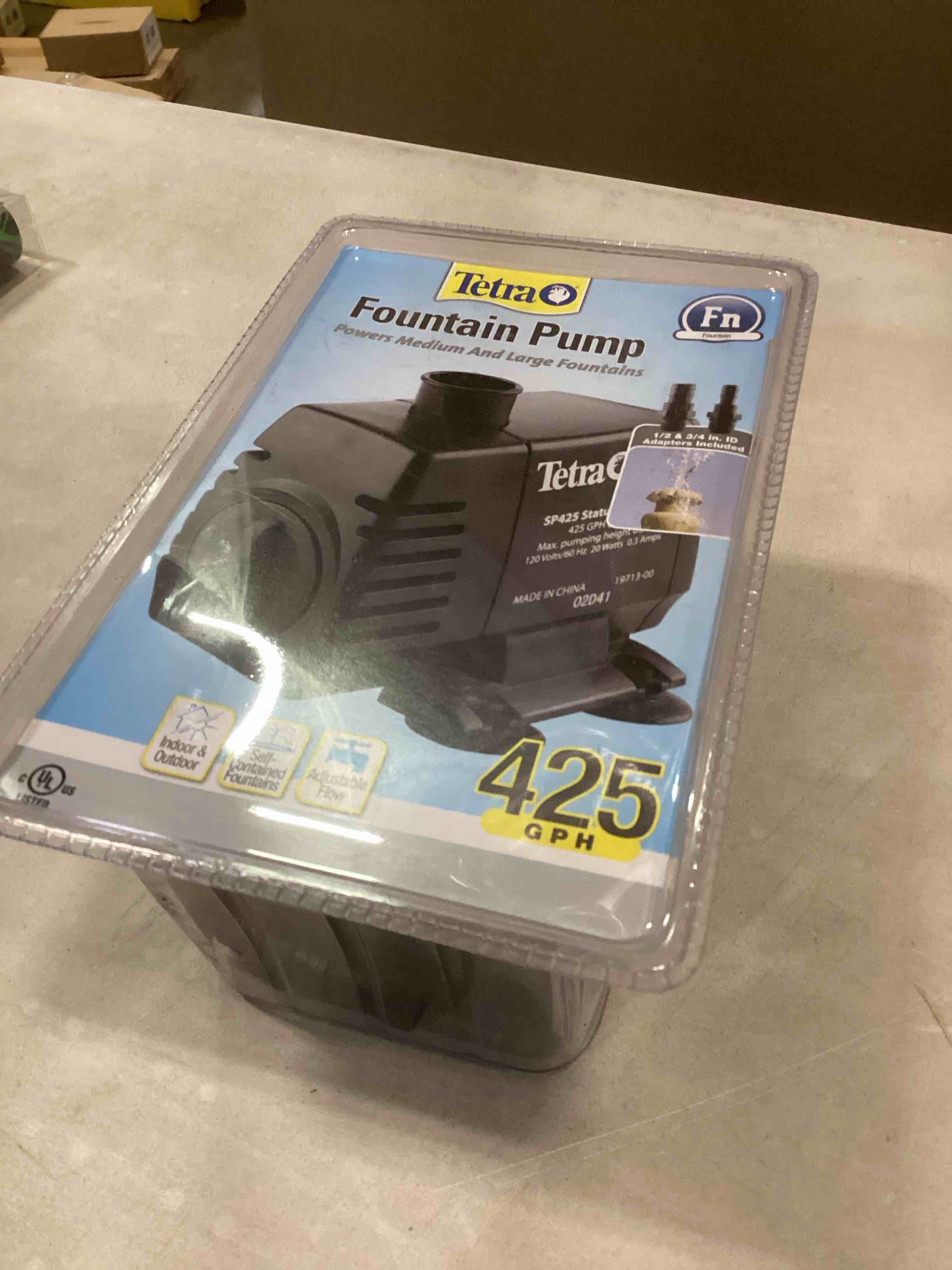 Condition photo showing New/Like New for Tetra Pond Statuary Pump 425 GPH, Powers Small And Tabletop Fountains (19713-00)