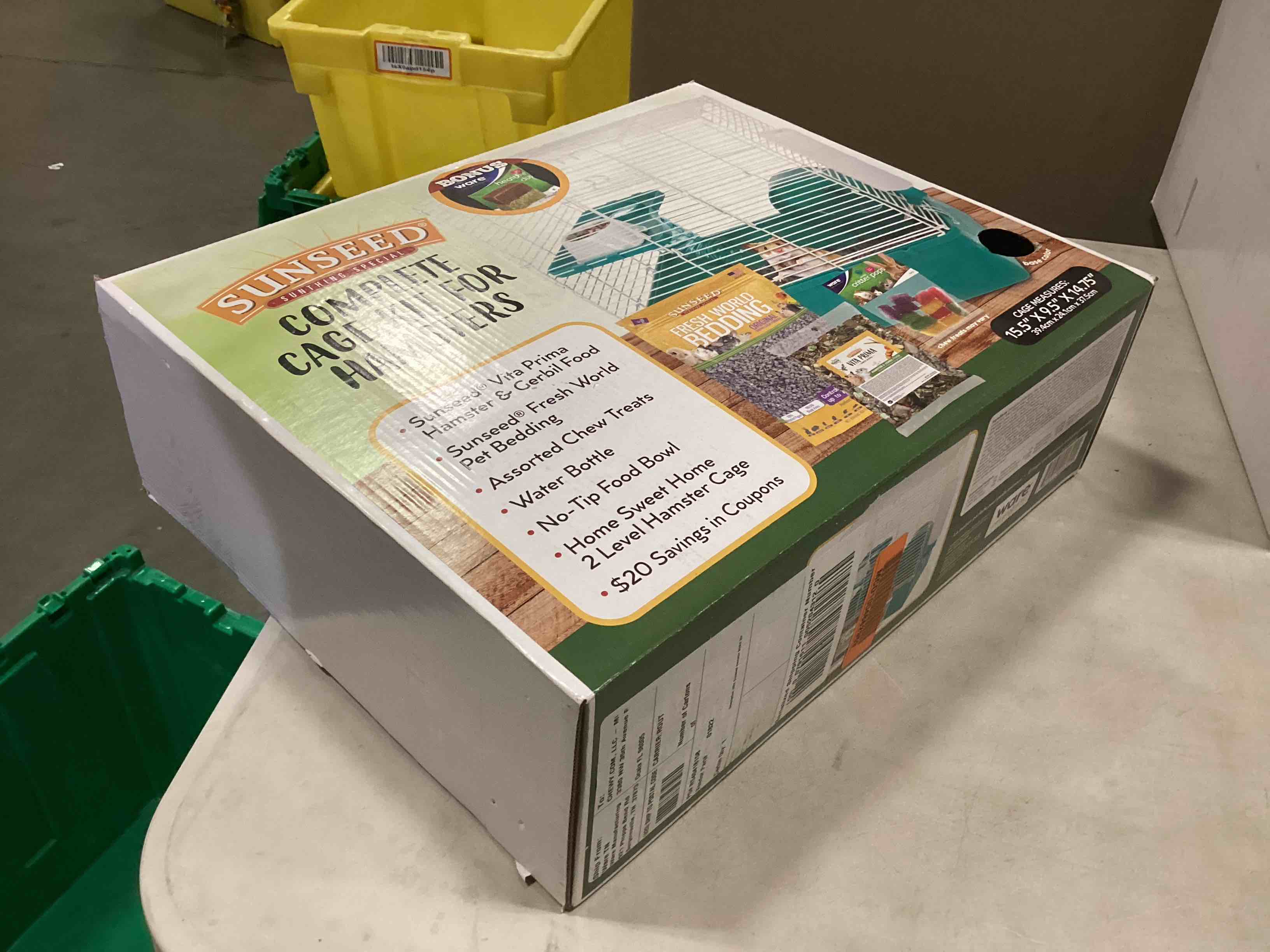 Condition photo showing New/Like New for Ware Manufacturing Home Sweet Home Sunseed Hamster Cage Starter Kit, Small