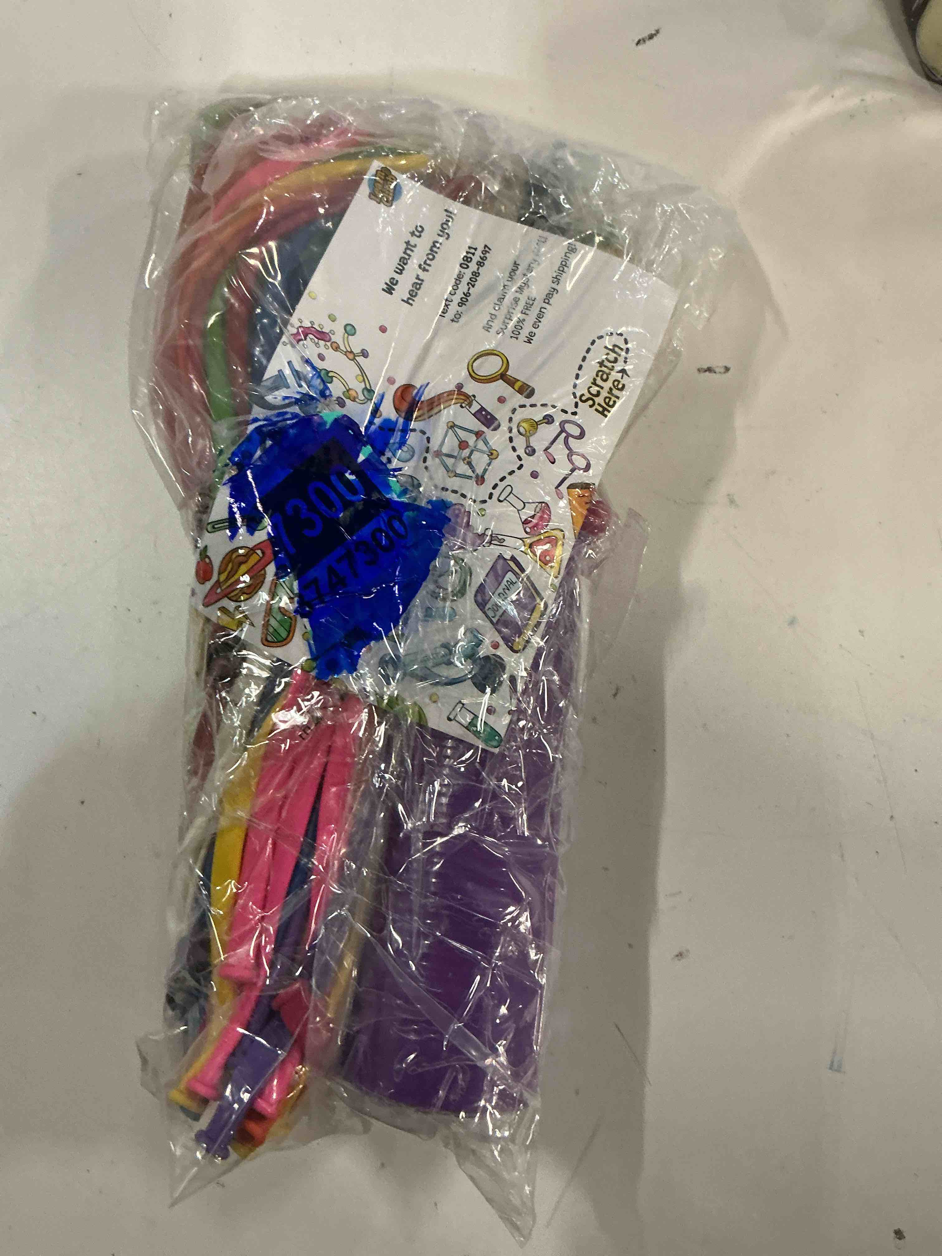 Condition photo showing As Is for 100 Twisting Balloons with Hand Pump- Double Action Pump for sculpting balloon animals. Premium balloons.