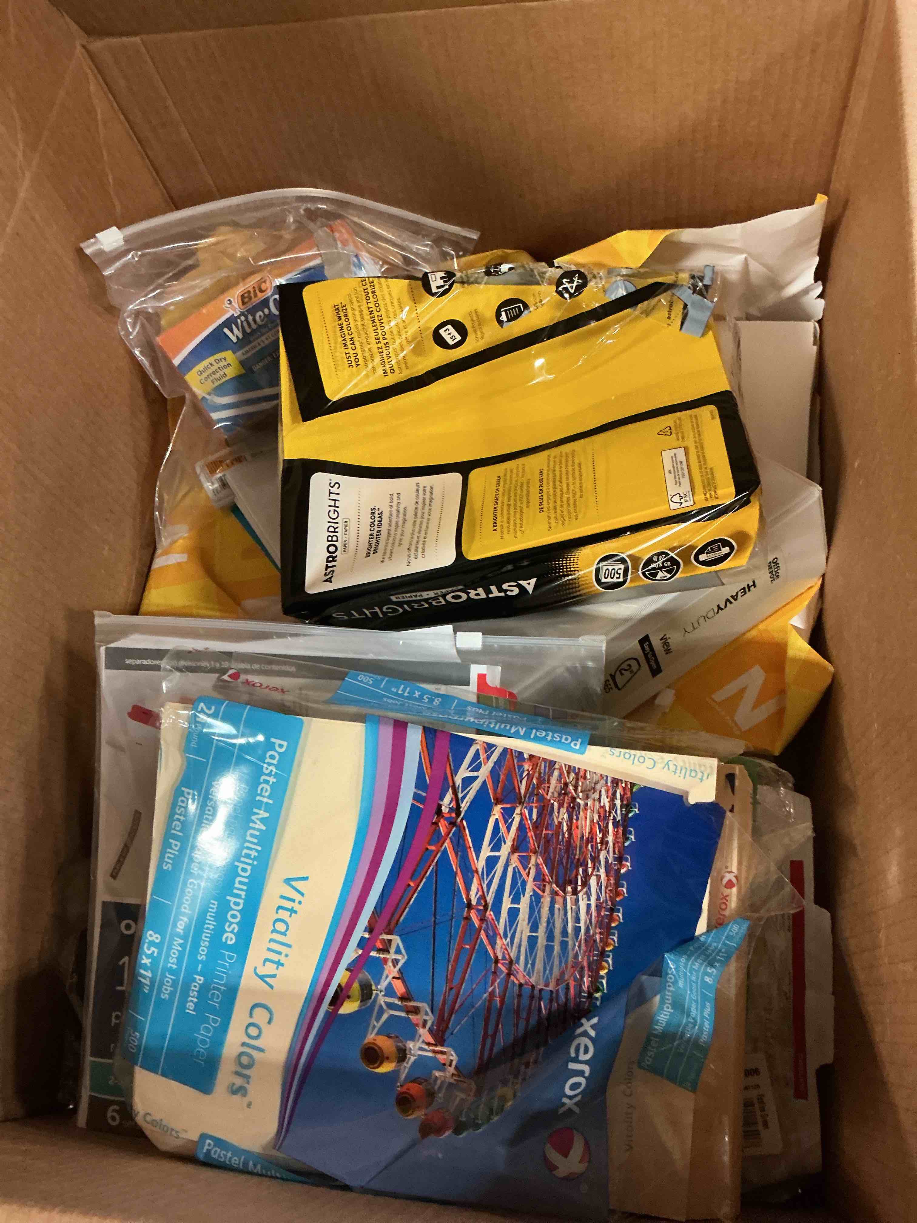 variety of office supplies