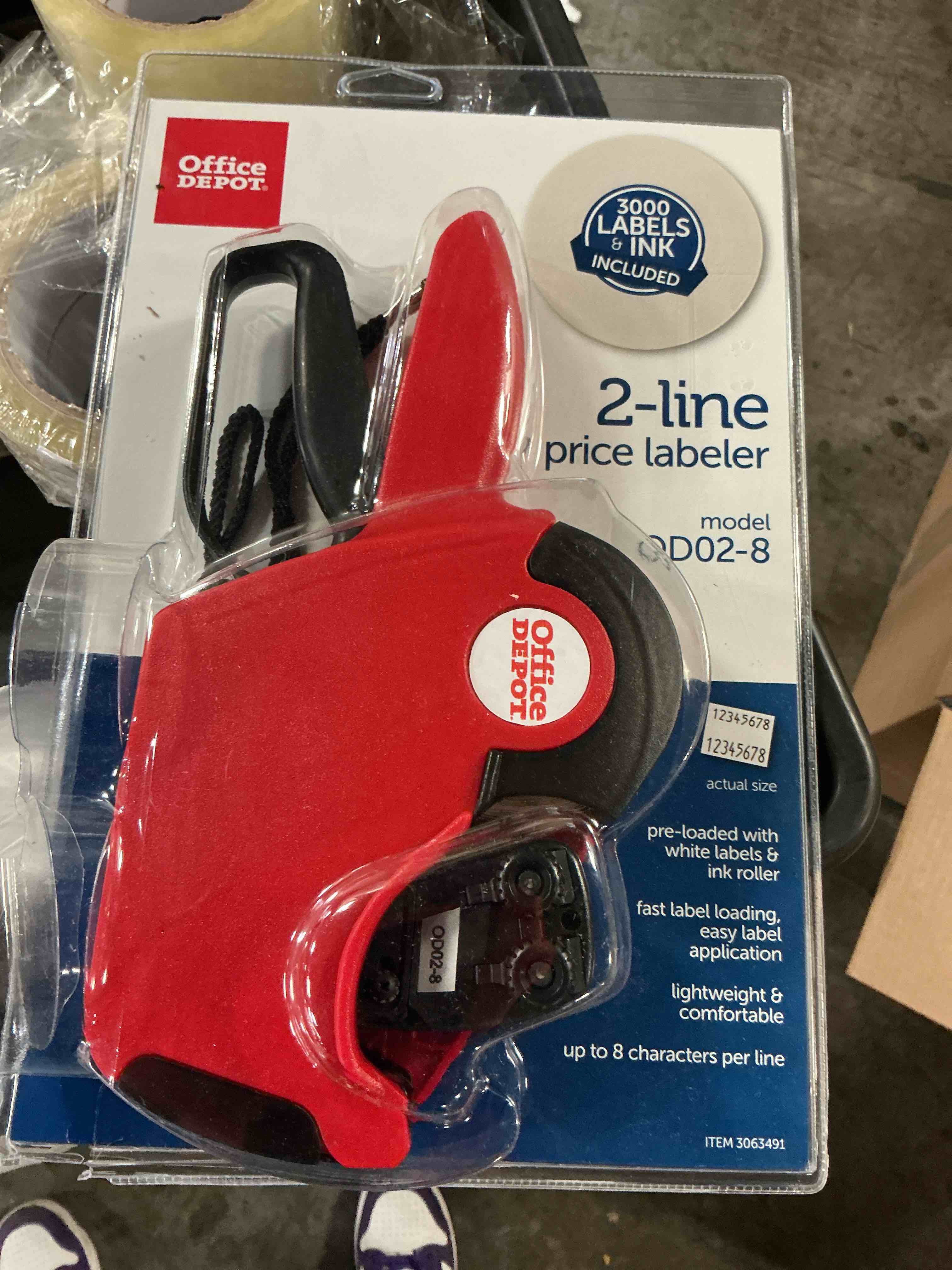 Condition photo showing Good Condition for office depot® brand two-line price marking labeler kit, od02-8