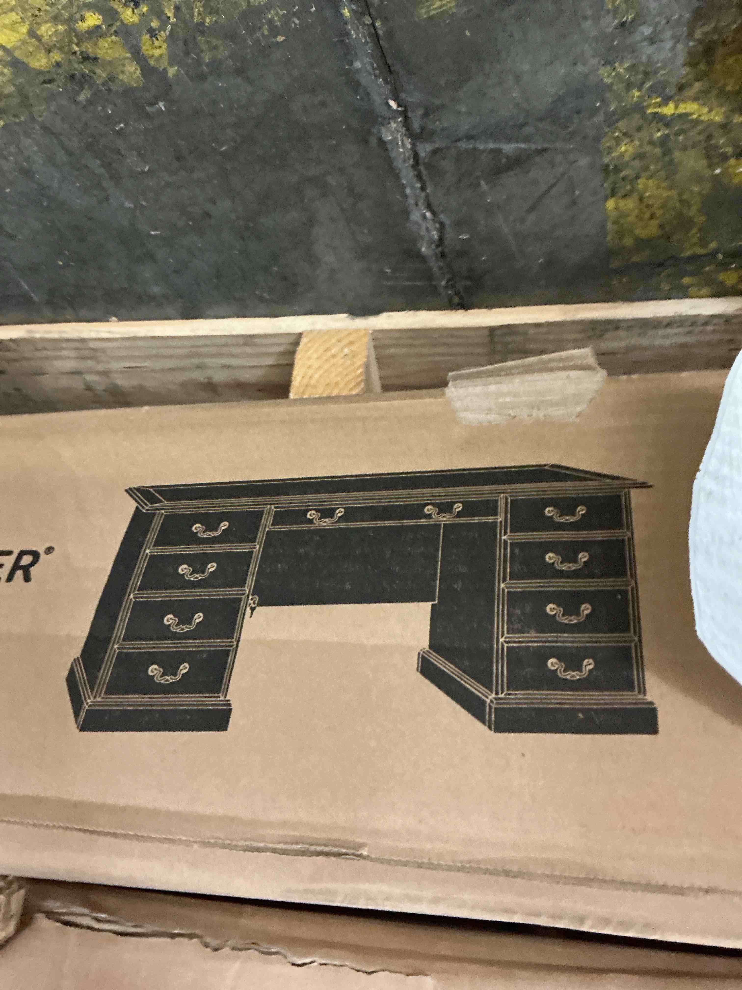 Condition photo showing New/Like New for sauder heritage hill executive desk, classic cherry finish