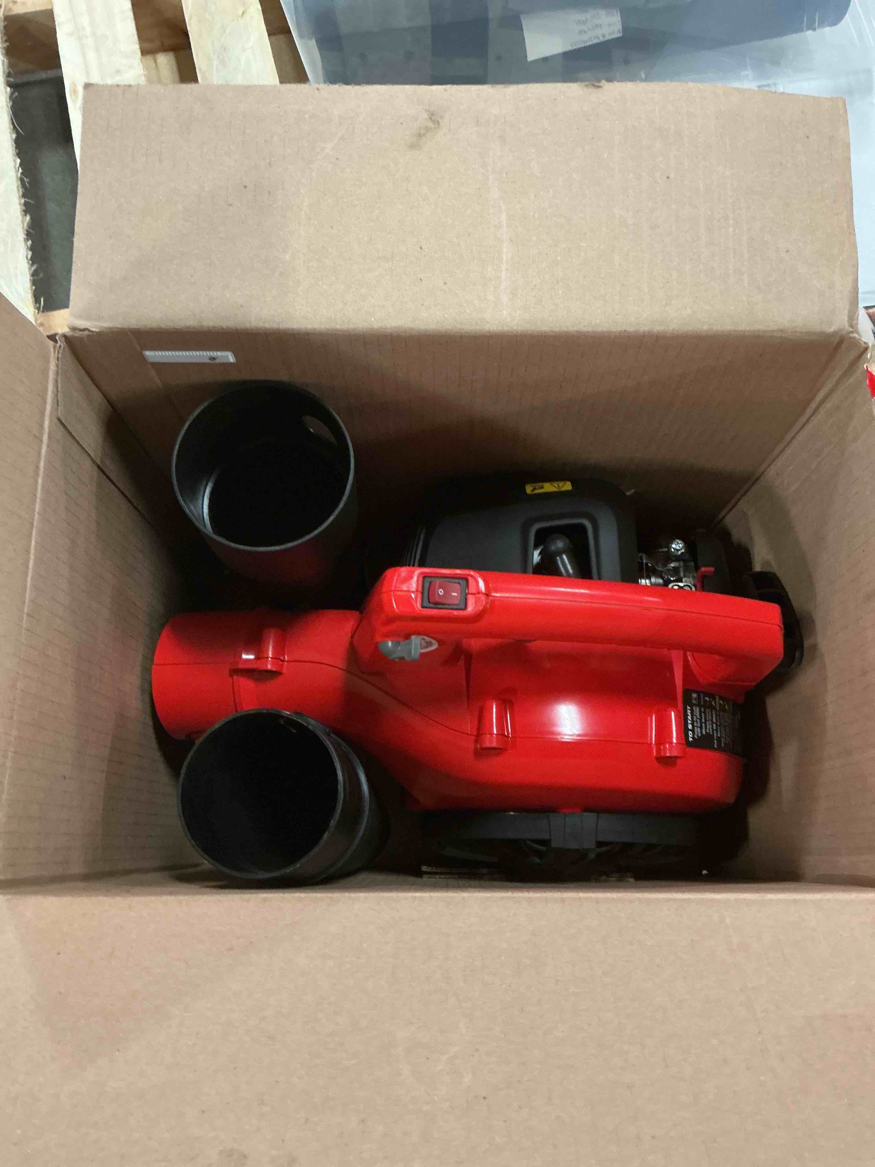 Condition photo showing As Is for craftsman gas powered leaf blower, handheld gas blower, 200mph, 25cc, 2-cycle (b210)