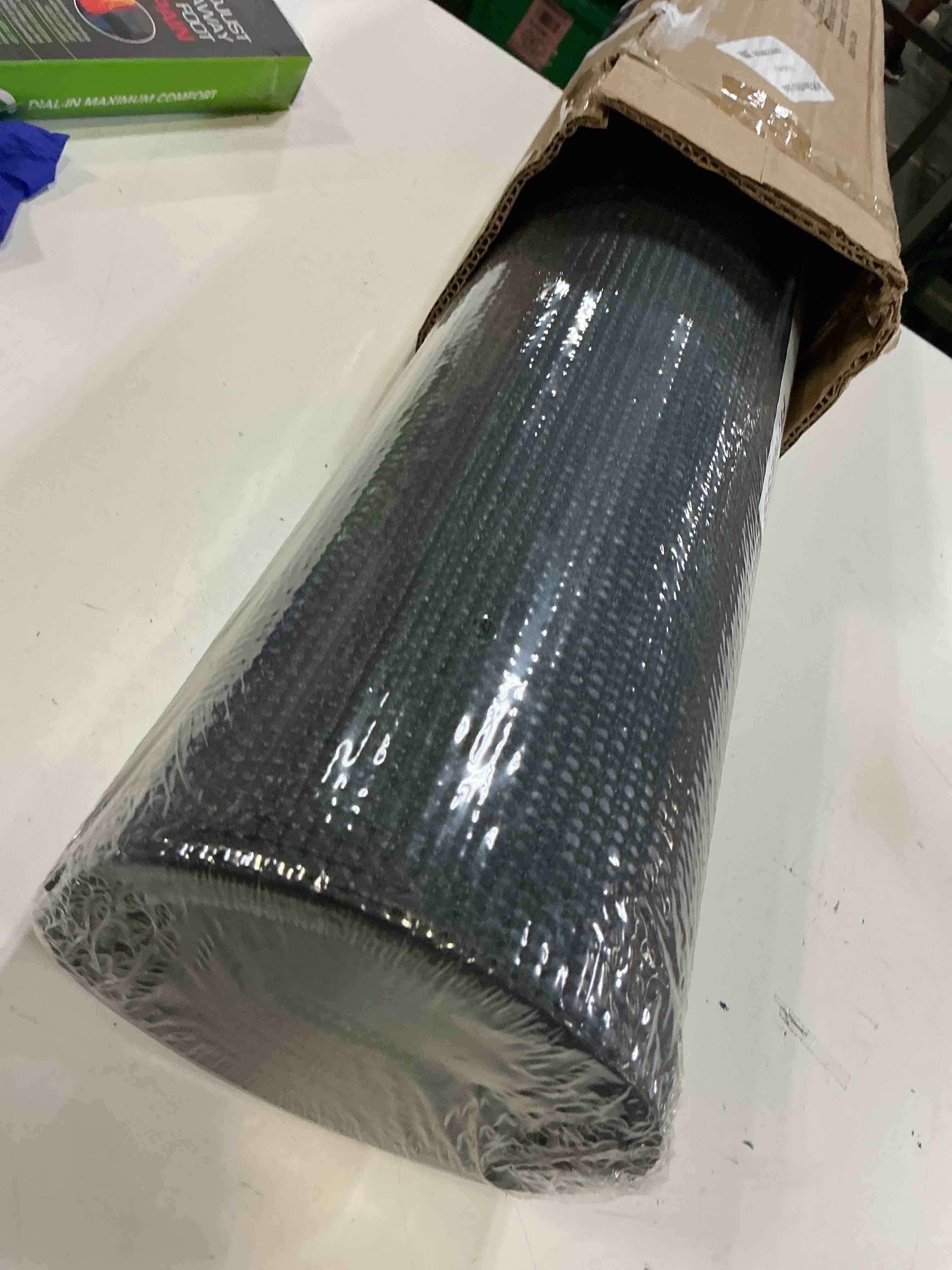 Condition photo showing Good Condition for yoga mat - double sided 1/4-inch workout mat - 71x24-inch exercise pad for home gym fitness or pilates with carrying strap by wakeman (black)