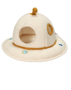 cat bed for indoor cats - 2 in 1 large cat bed cave hideaway with removable washable cushioned pillow, ufo cozy pet bed for cats, kittens & multi-cat families (up to 25 lbs)