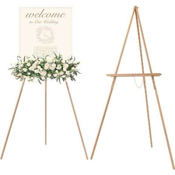 MEEDEN 2 Pcs Easel Stand for Painting and Display: 63" Art Metal Easel Sign Stand with Bag - Portable Foldable Instant Tripod Display Easel Stand for Wedding, Painting Canvas, Presentations, Posters