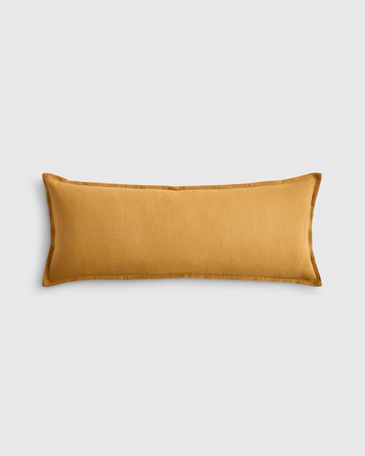 European Linen Oversized Lumbar Pillow Cover Goldenrod 12x48