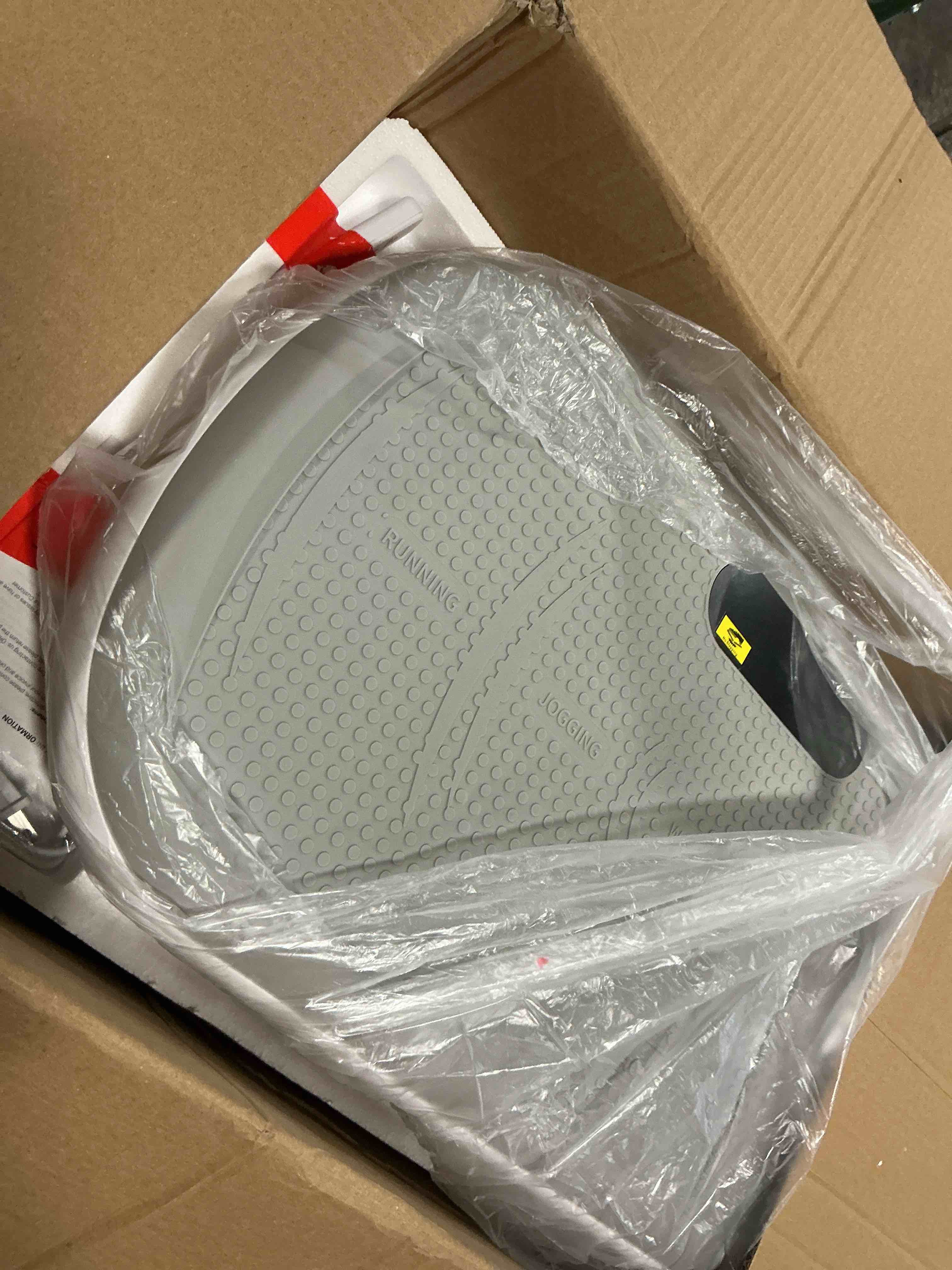 Condition photo showing As Is for merach vibration plate exercise machine, vibration plate 440 lbs capacity, bluetooth and silicone pedal, stimulate deep fat, vibration plate for lymphatic drainage, vibrating for weight loss white