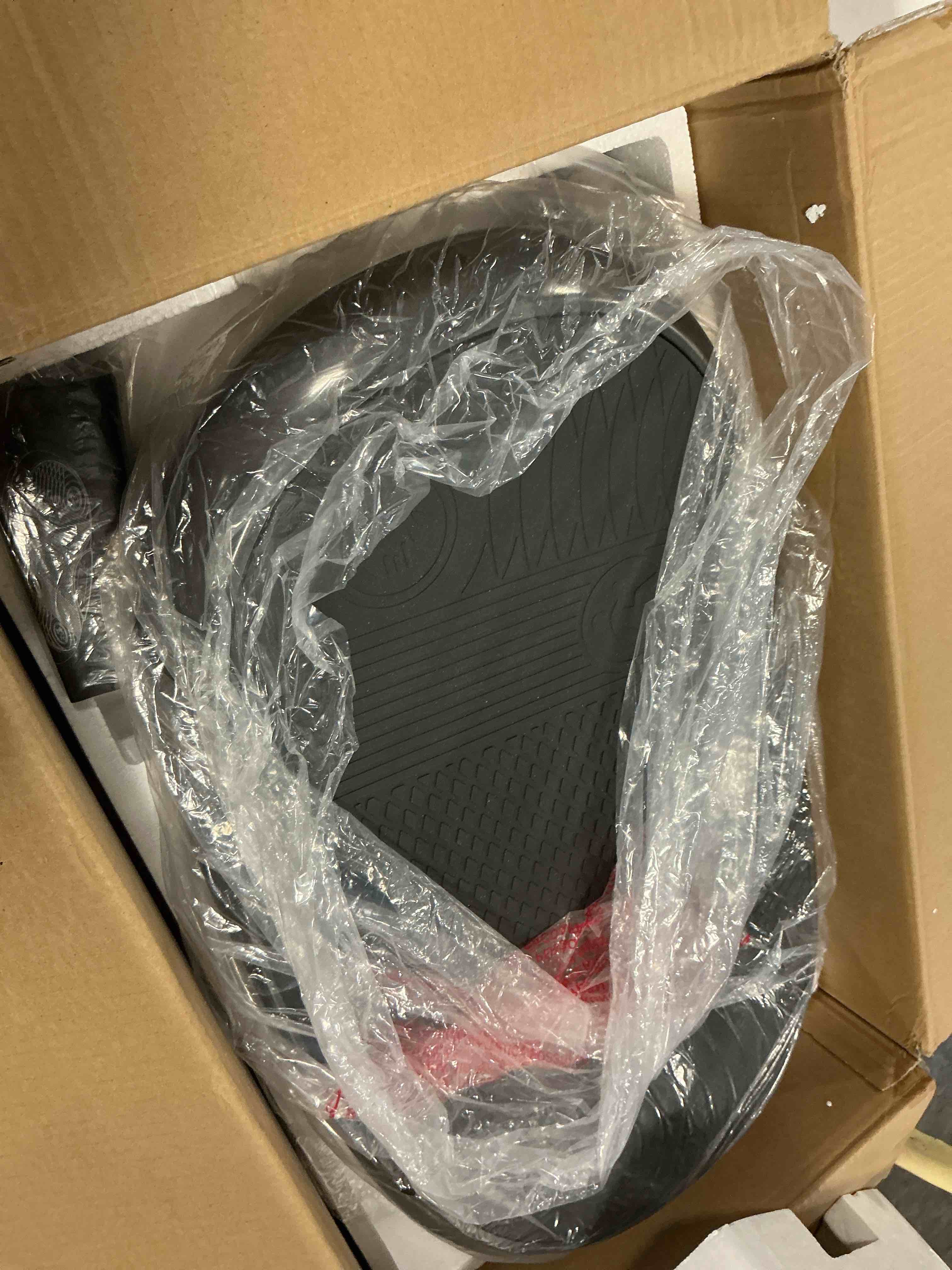Condition photo showing As Is for merach vibration plate exercise machine, 4d whole body workout vibrating platform for lymphatic drainage weight loss muscle activation, home fitness equipment with bluetooth light pull cord black