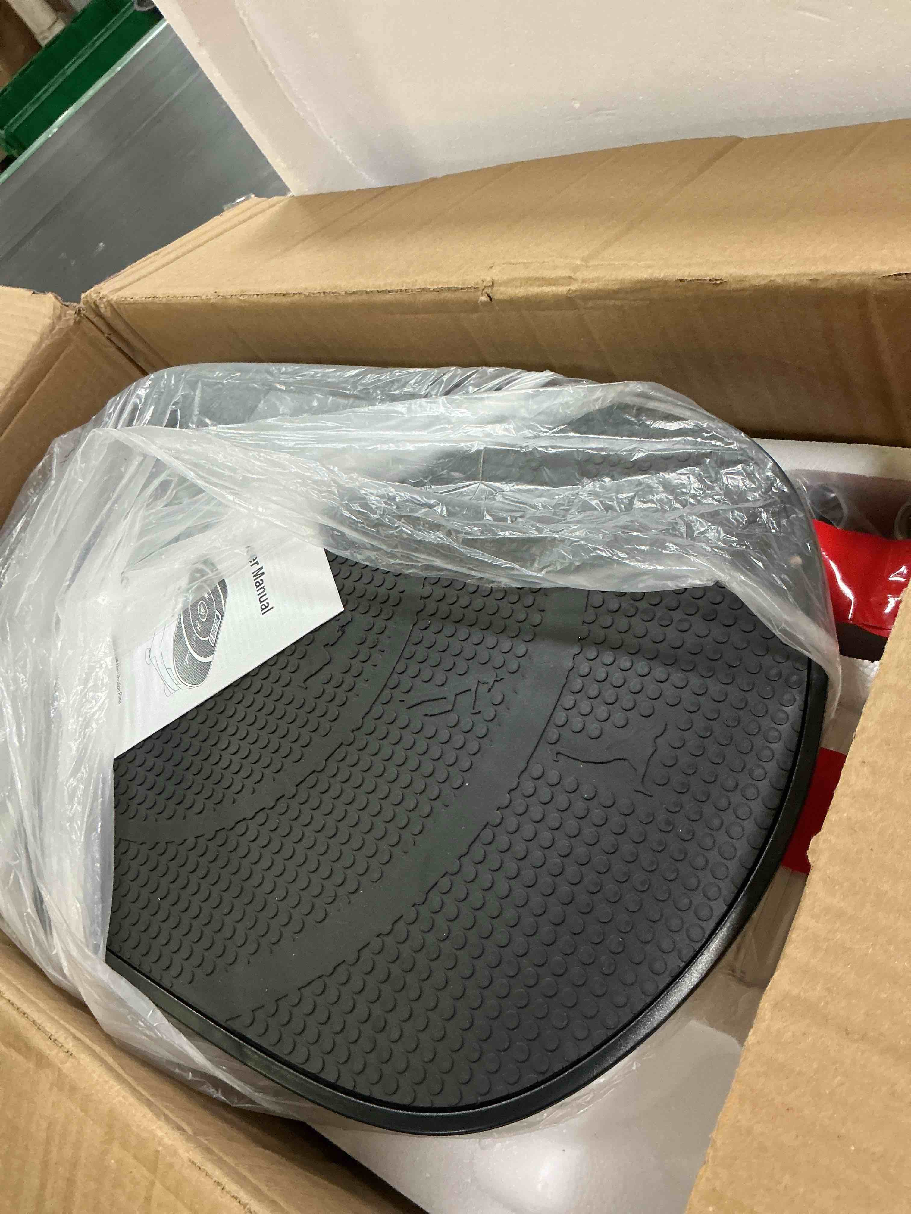 Condition photo showing Good Condition for merach vibration plate exercise machine, curved vibration plate for lymphatic drainage weight loss, vibrating plate with real-time calorie tracking on led display, workout equipment for home women men black