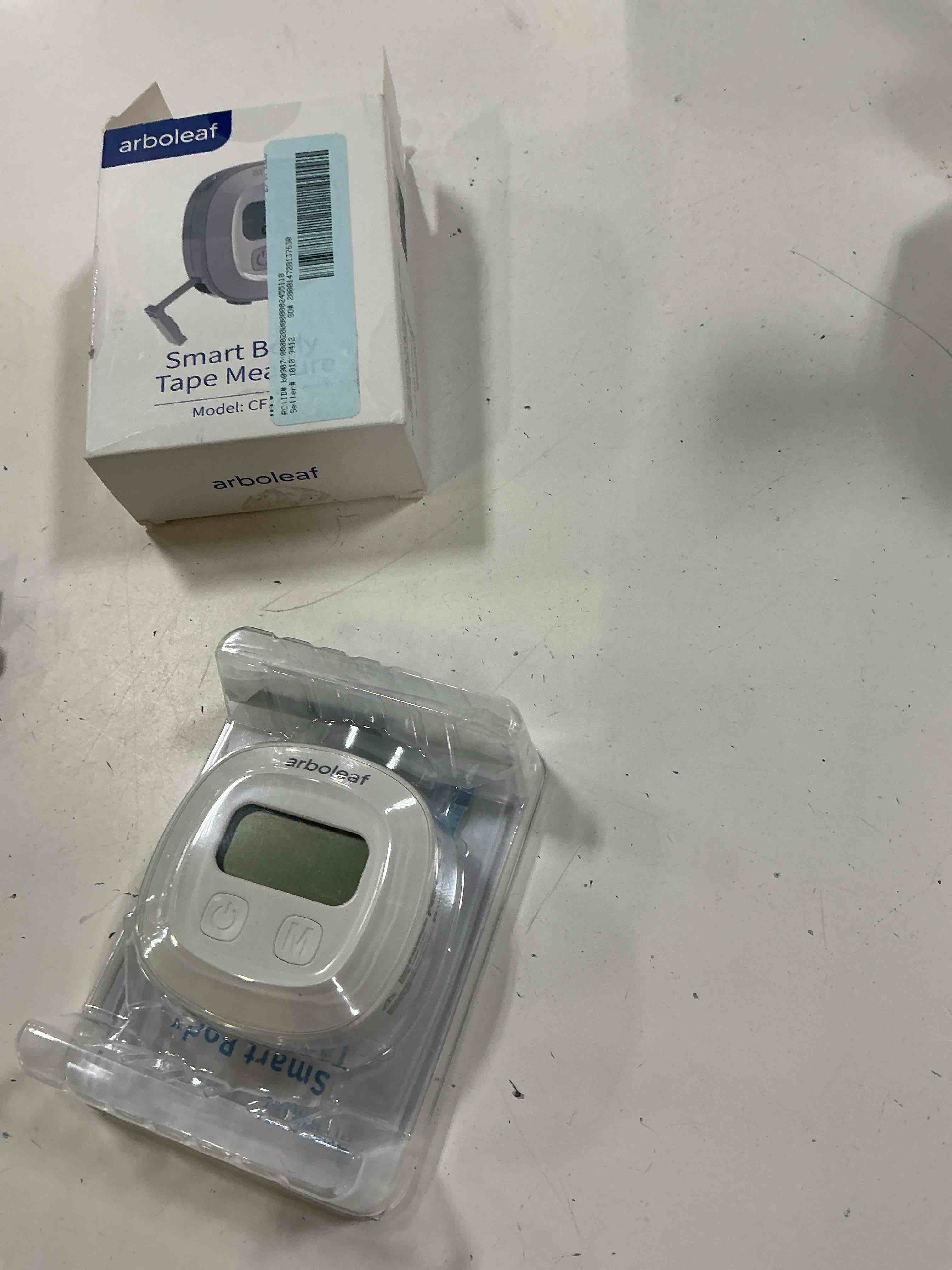 Condition photo showing As Is for arboleaf smart body measuring tape with app, bmi and body fat tracking | lock measurements with one hand, sync body circumference to the app, and track changes alongside smart scale data