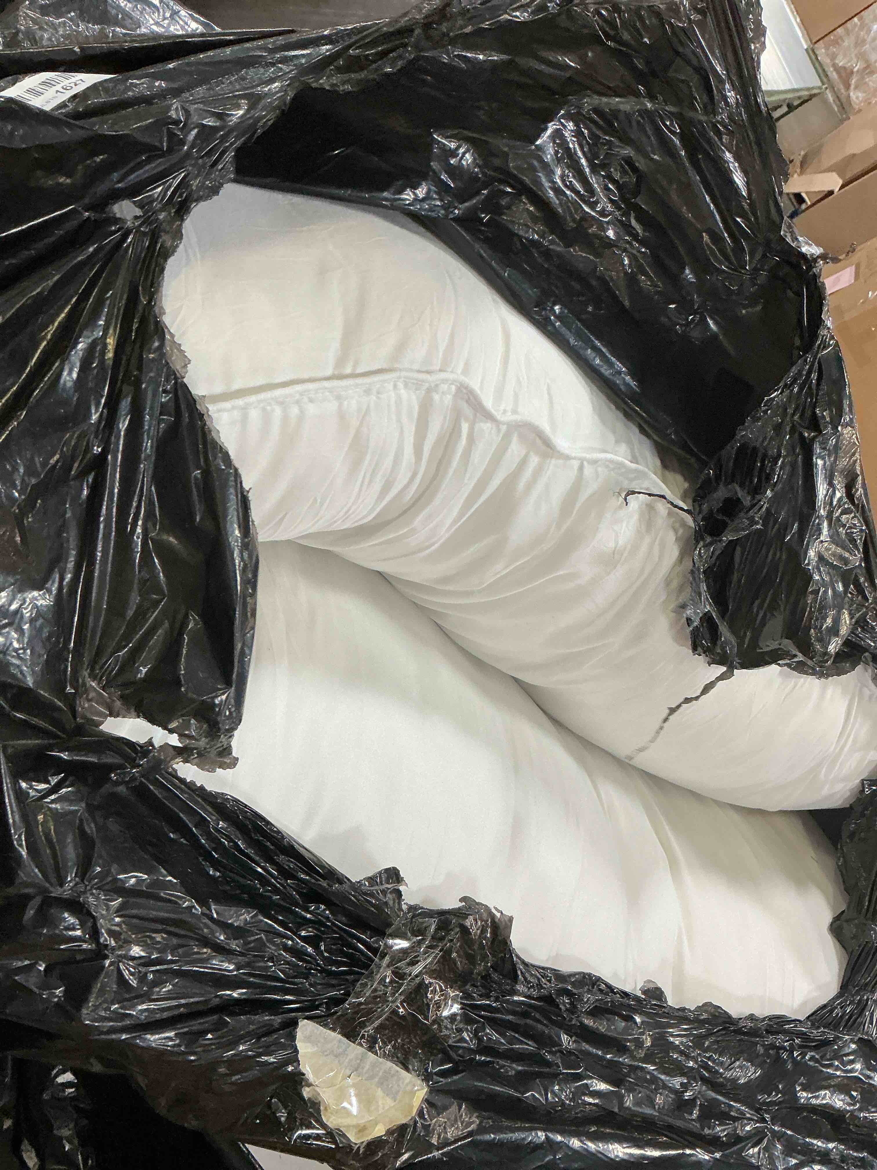 Condition photo showing As Is for set of 2 king size pillows