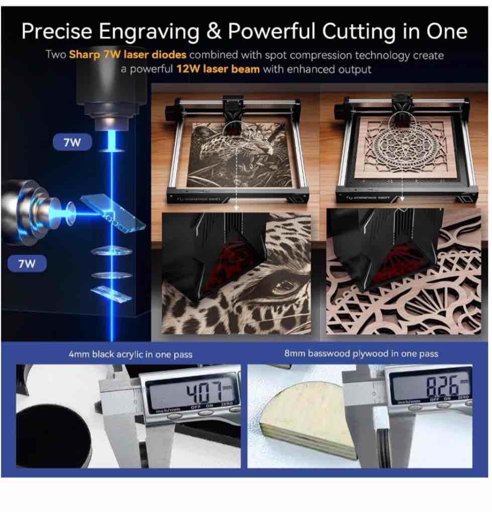 atomstack swift 12w laser engraver