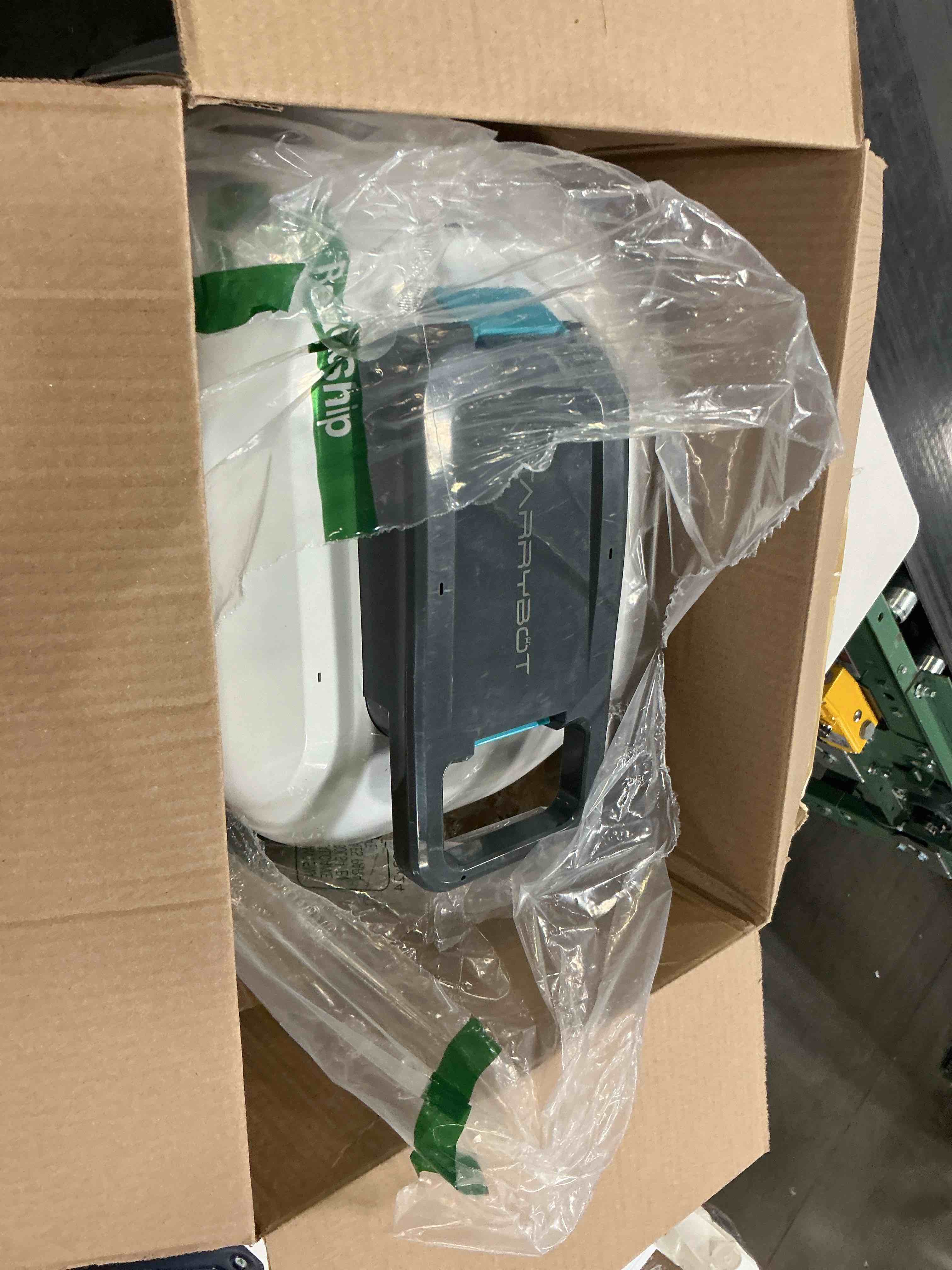 Condition photo showing As Is for robotic pool vacuum, dual-motor above-ground cleaner