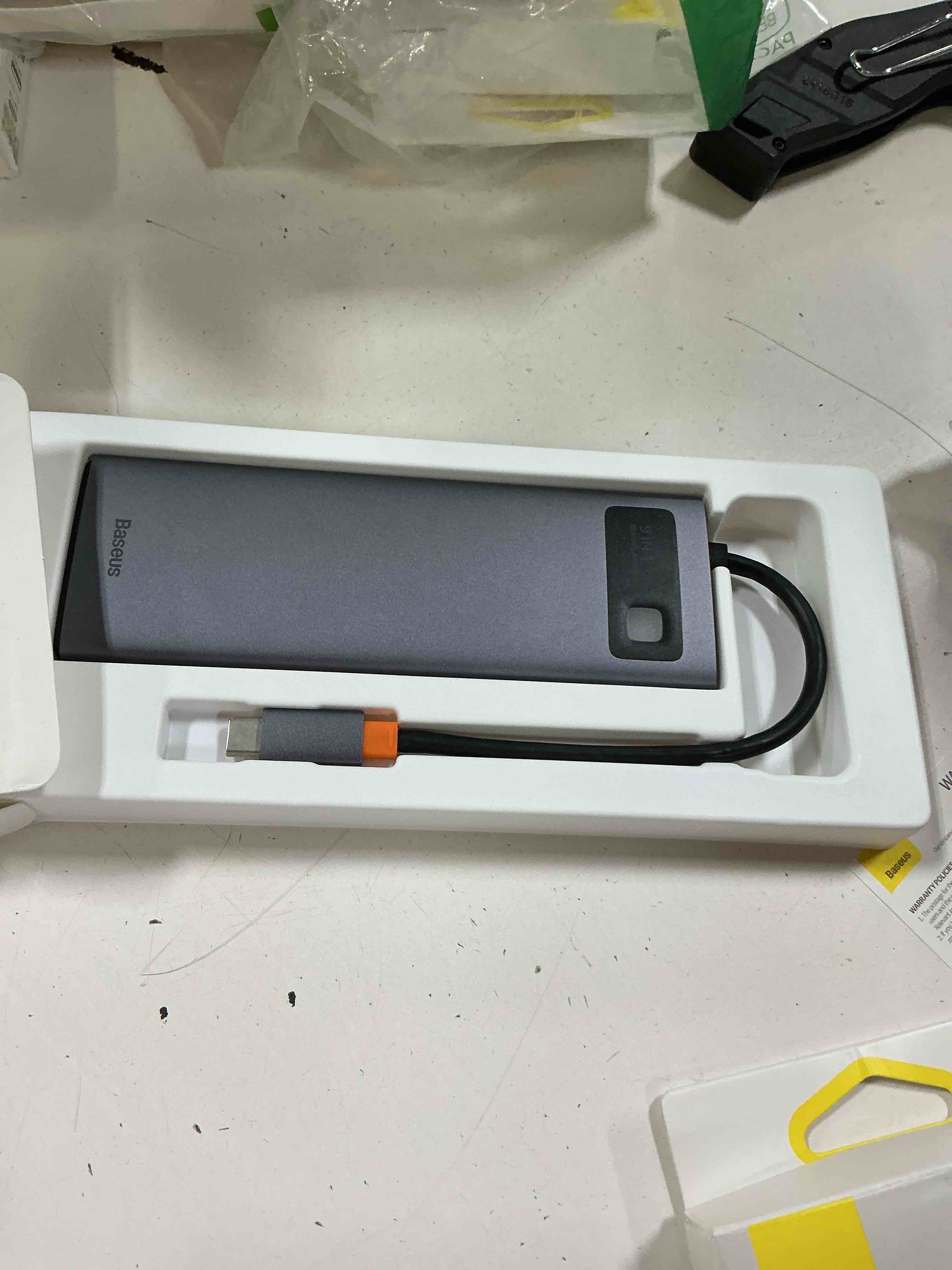 Condition photo showing New/Like New for baseus laptop docking station dual monitor 9 in 1 usb c hub up to 4k@120hz | 2 hdmi, 1000mbps lan, max 85w pd, 3 usb, sd card reader, usb c dock compatible with iphone/mac/dell/hp/surface/steam deck