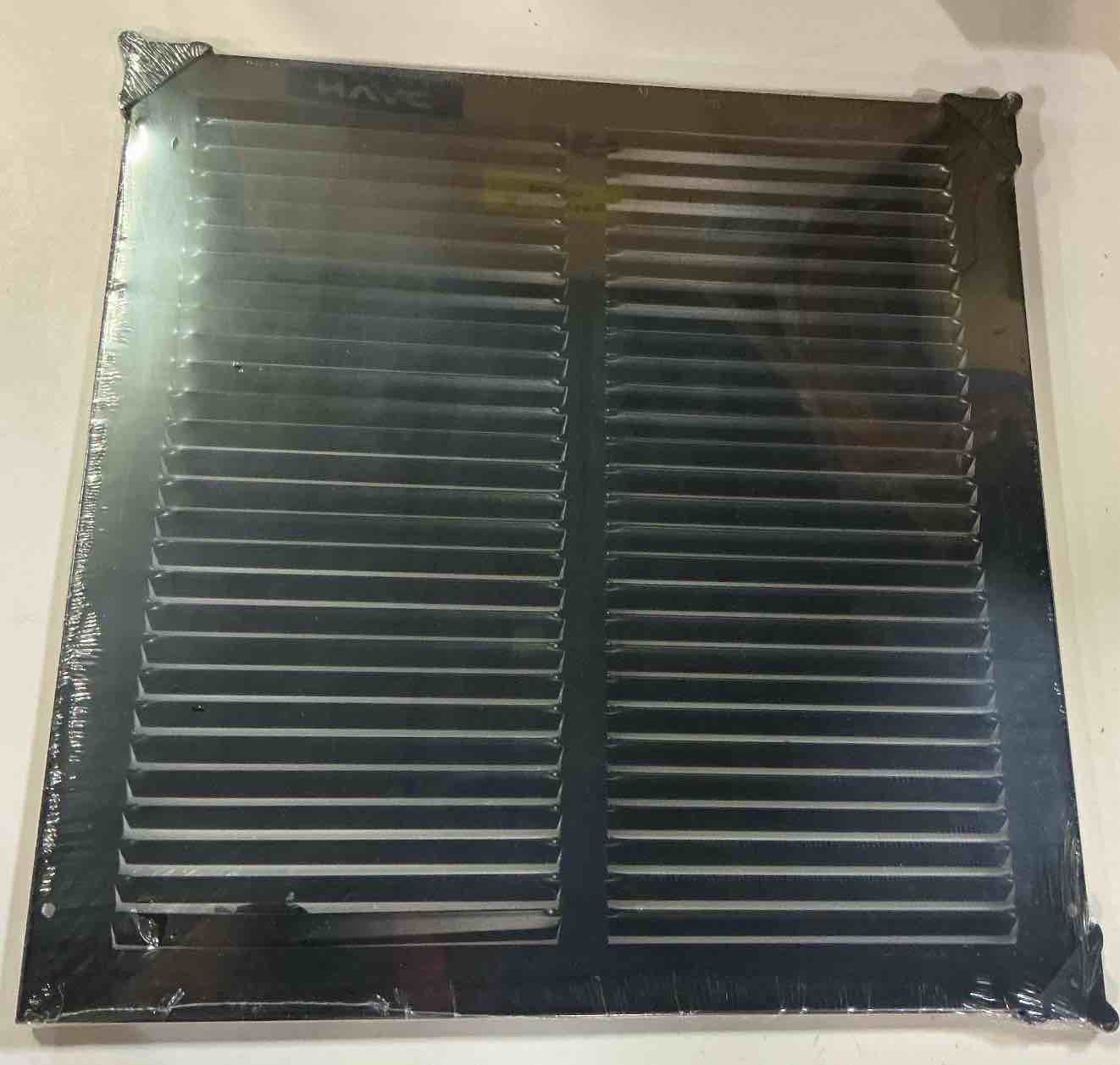 14 X 14 Inch Duct Opening Return Air Vent Cover For Wall Or Ceiling Grille Hvac Ac Cold Grill Without Filter Housing Outer Dimension:15.75"wx15.75" Black 