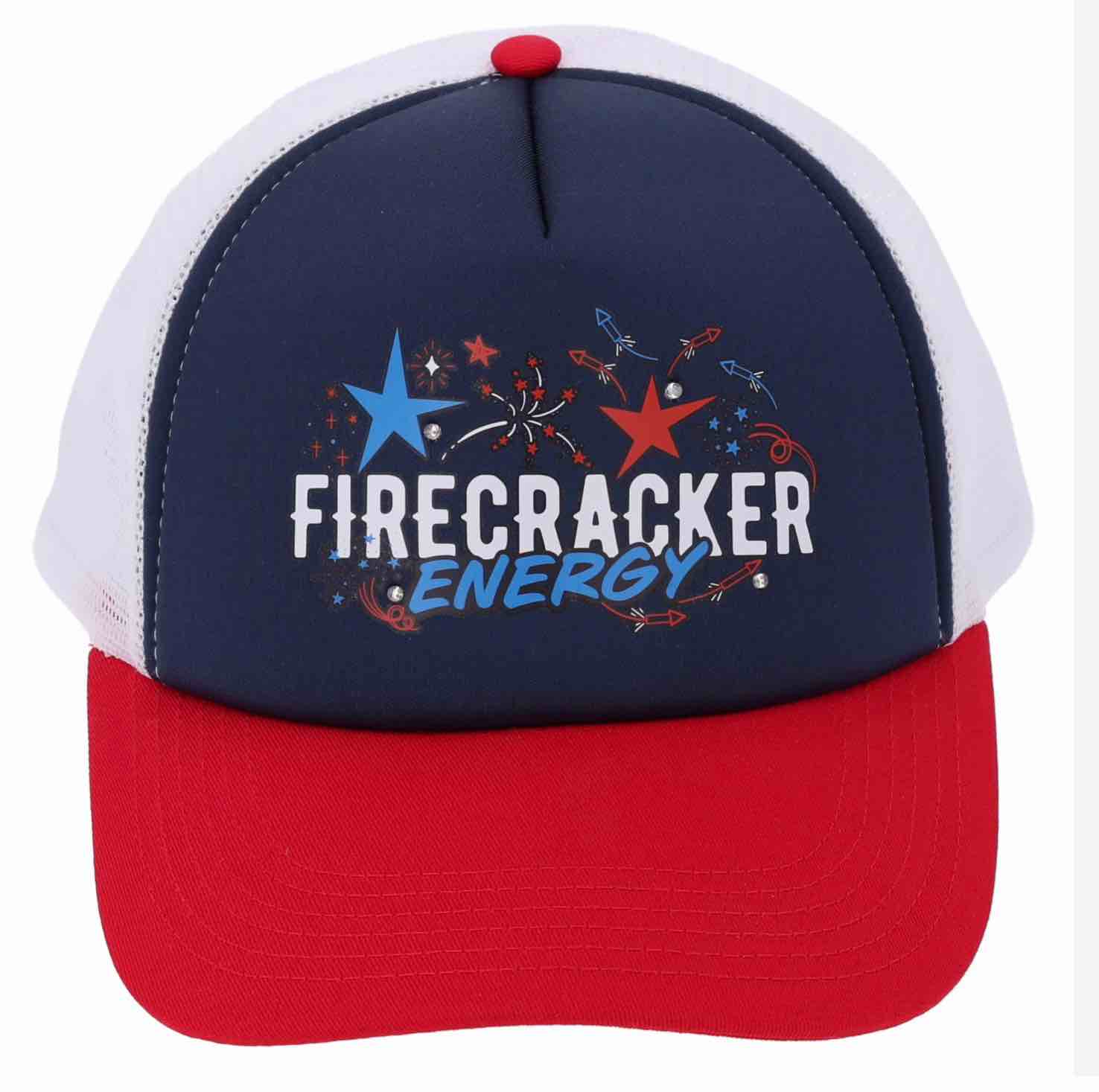 Energy Trucker Hat, One Size - Red/White/Blue Patriotic 1