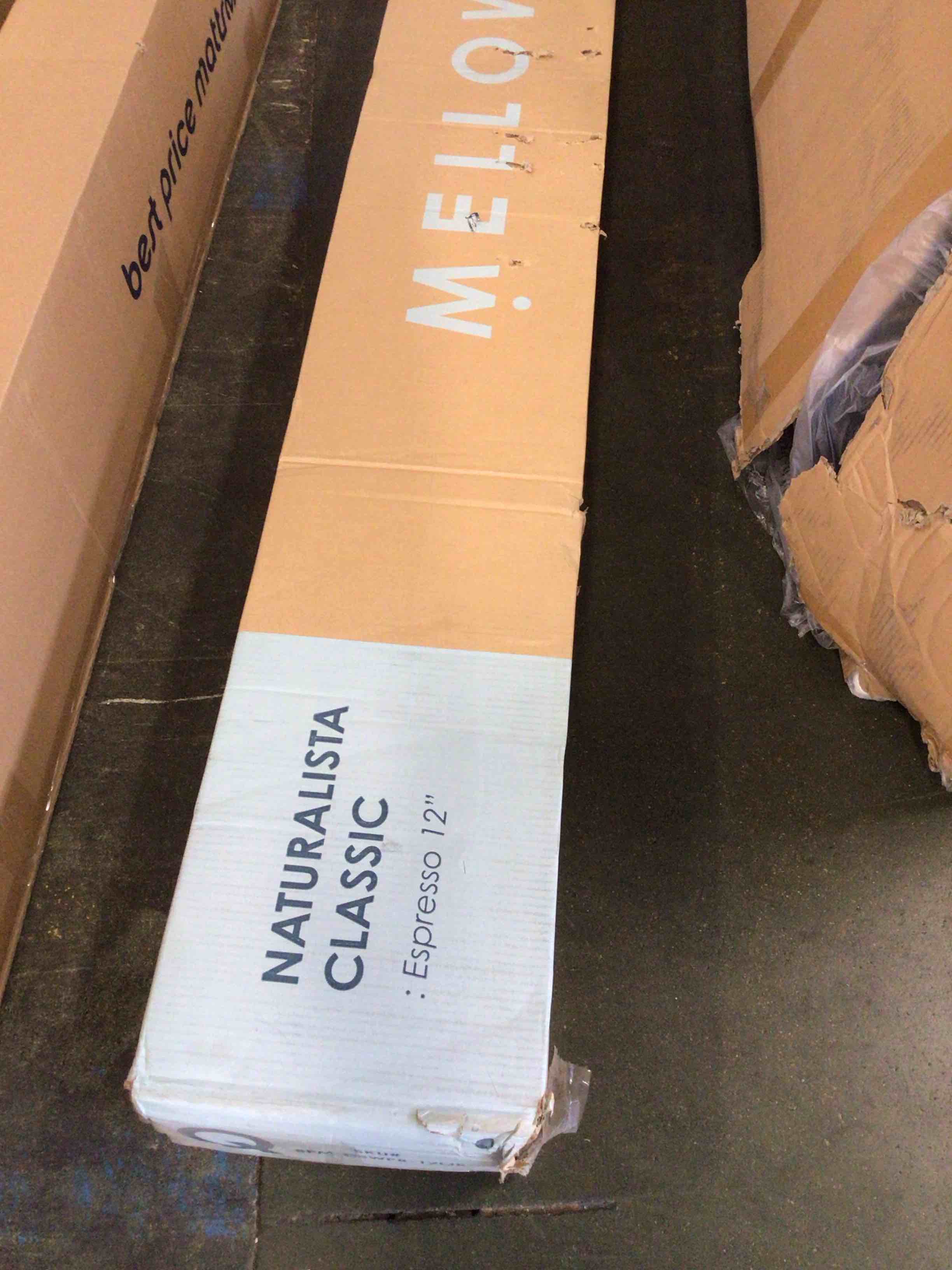 Condition photo showing New/Like New for mellow naturalista classic - 12 inch solid wood platform bed with wooden slats, no box spring needed, easy assembly, queen, espresso