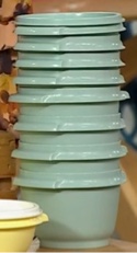 tupperware heritage 16pc round mini bowls set - sage